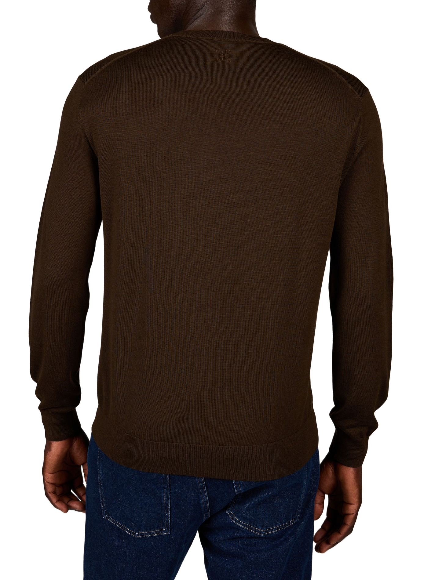 Round-neck straight fit wool sweater CLOSED Brown