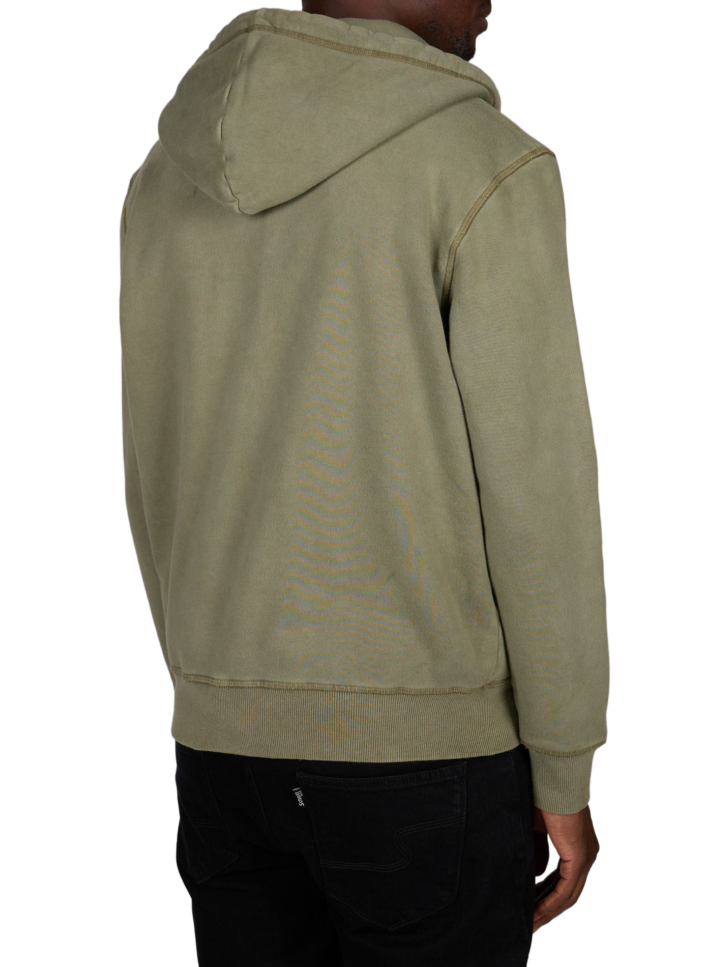 Sweat à capuche en coton SCHOTT Kaki