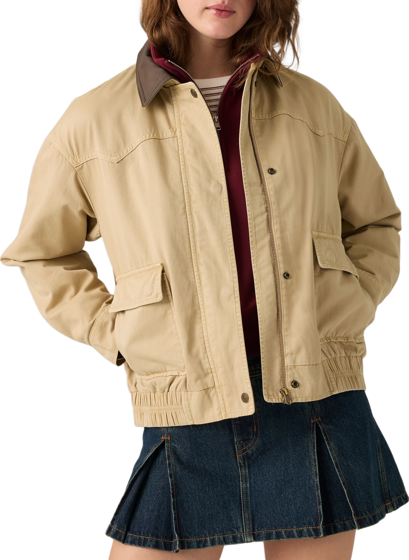 Jacke mit klassischem Baumwollkragen LEVI'S Beige