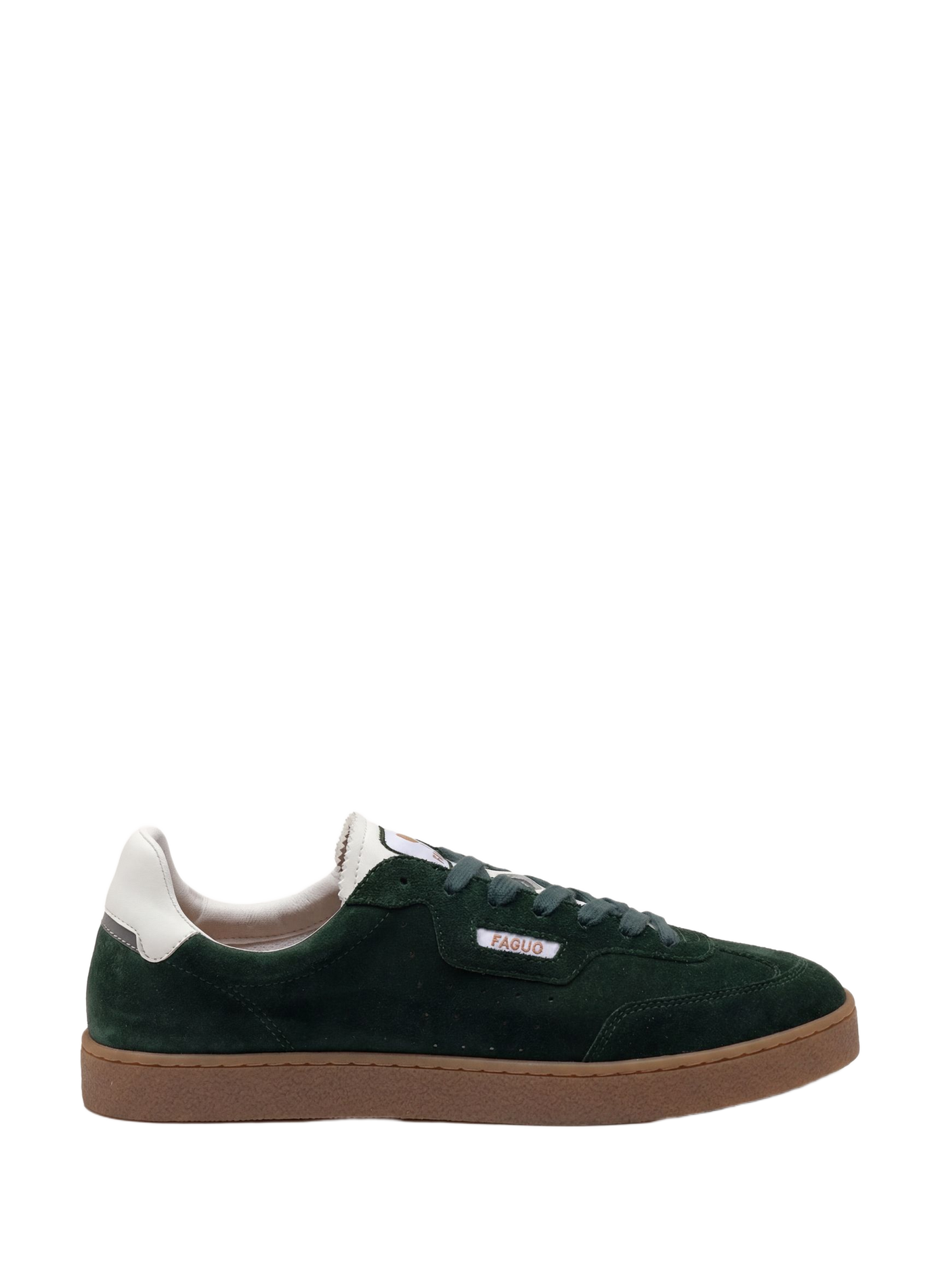 Low-top Lumbo sneakers in mixed leather. FAGUO Grey