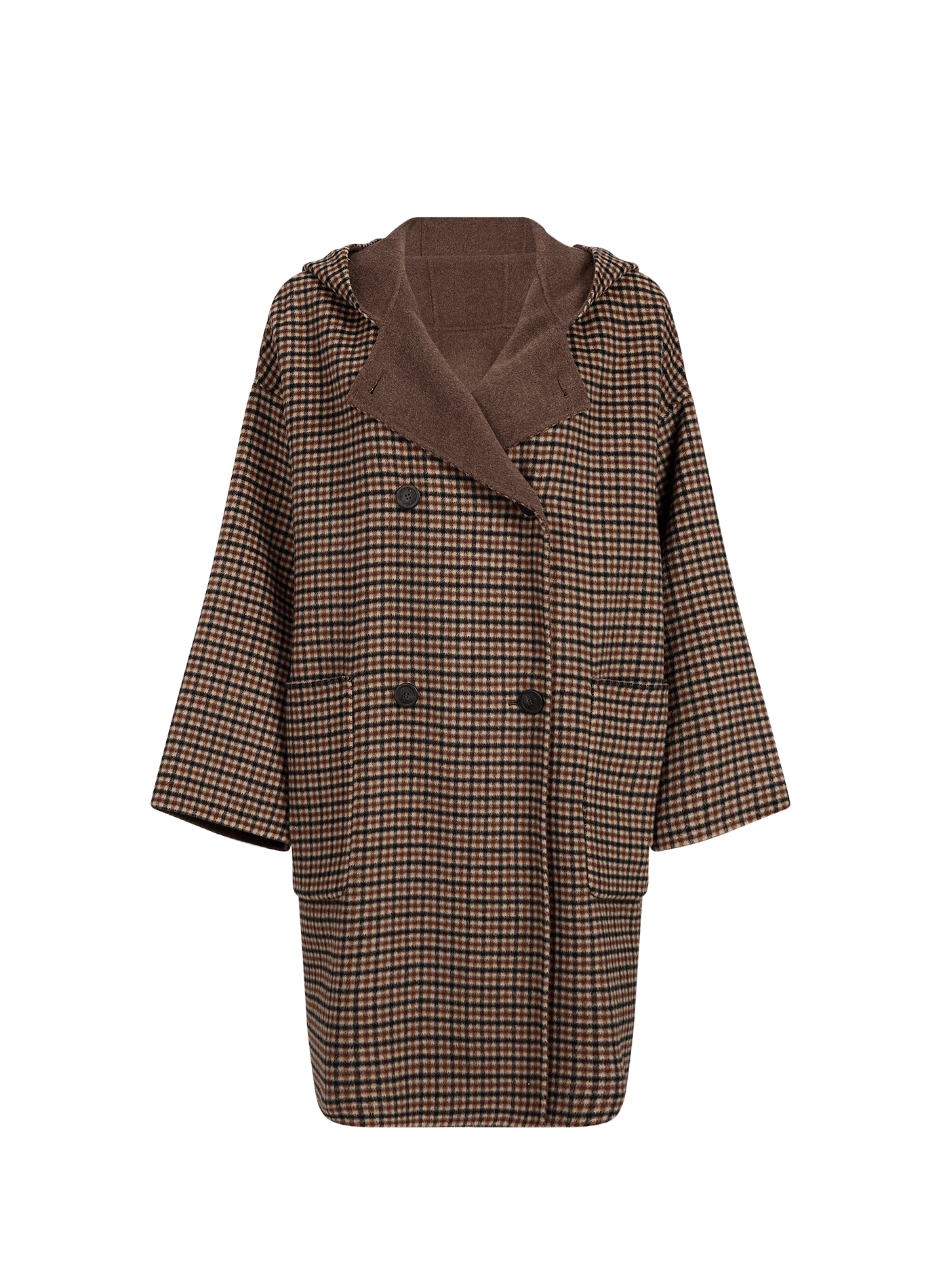 Oversized reversible wool coat MAX MARA WEEK END Brown