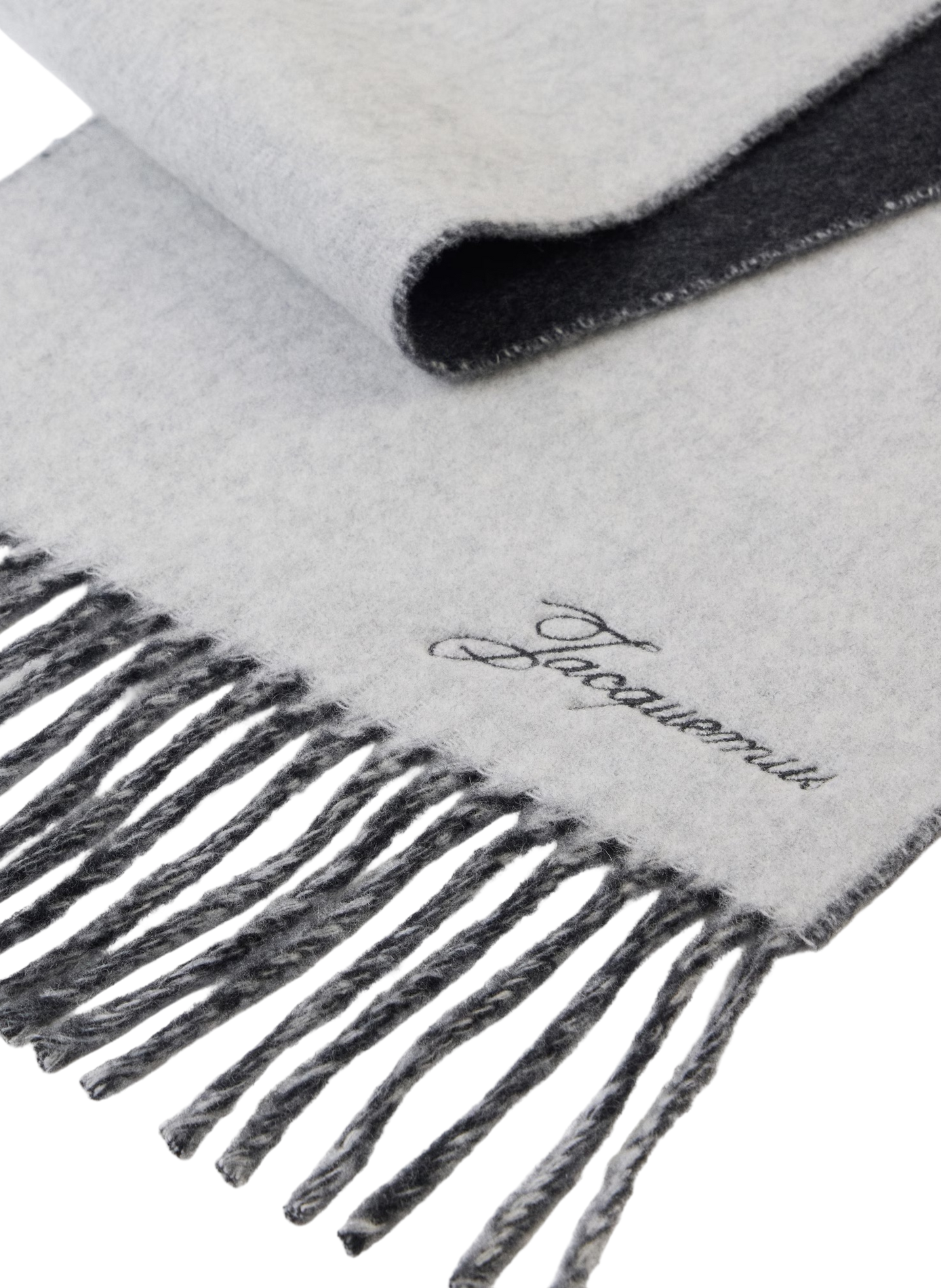 L'écharpe Atelier en laine JACQUEMUS Grey