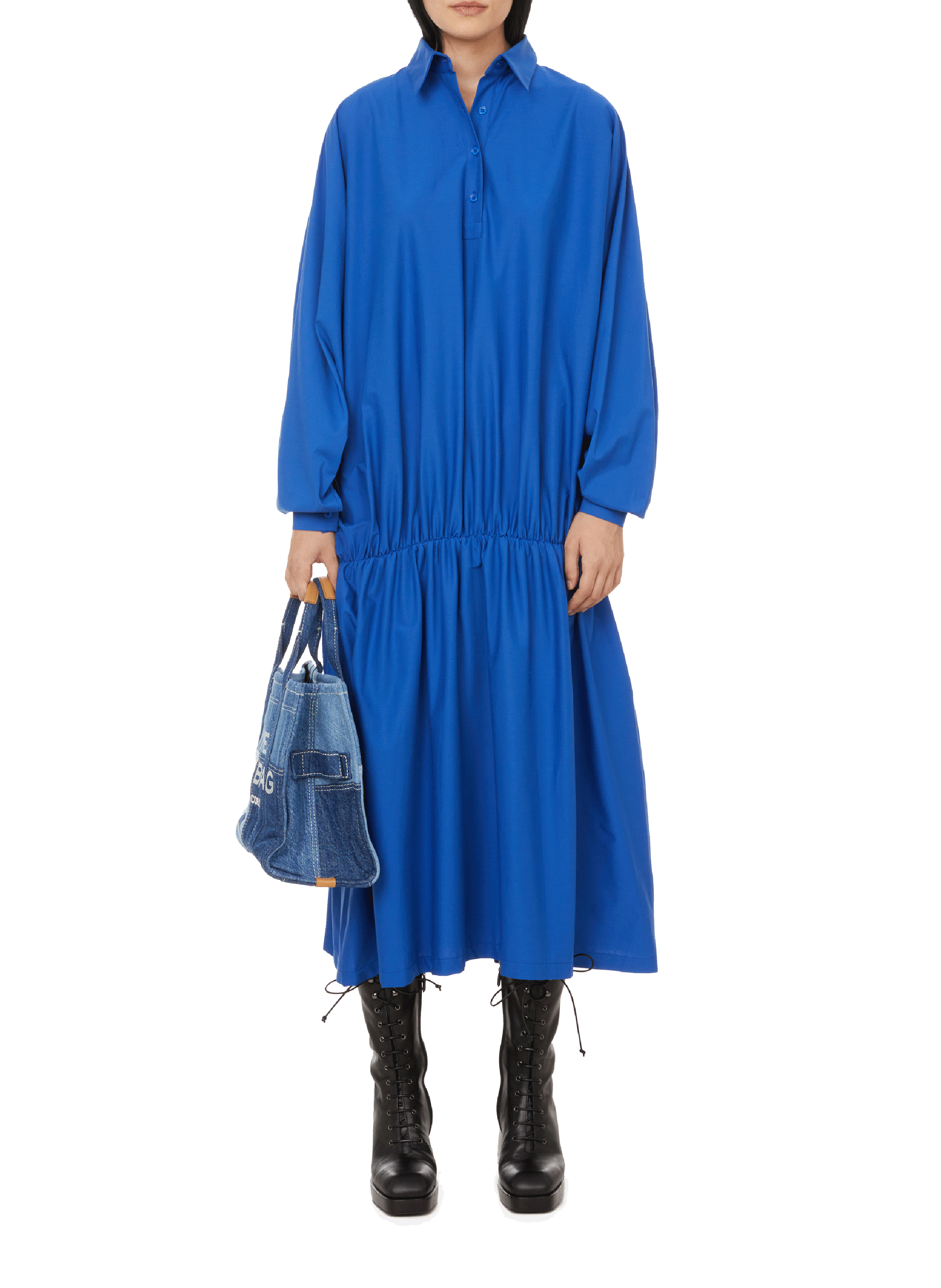 The Tote small denim tote bag MARC JACOBS Blue