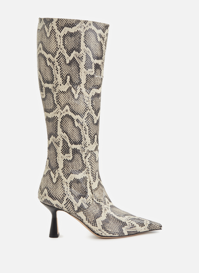AEYDE leather print boots