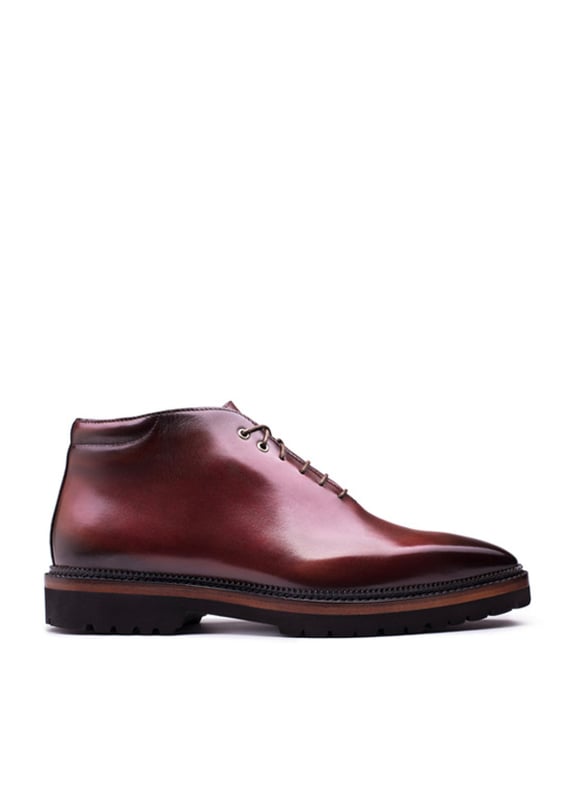 Boots cuir emilio Rouge by FINSBURY FINSBURY Boots cuir emilio Rouge
