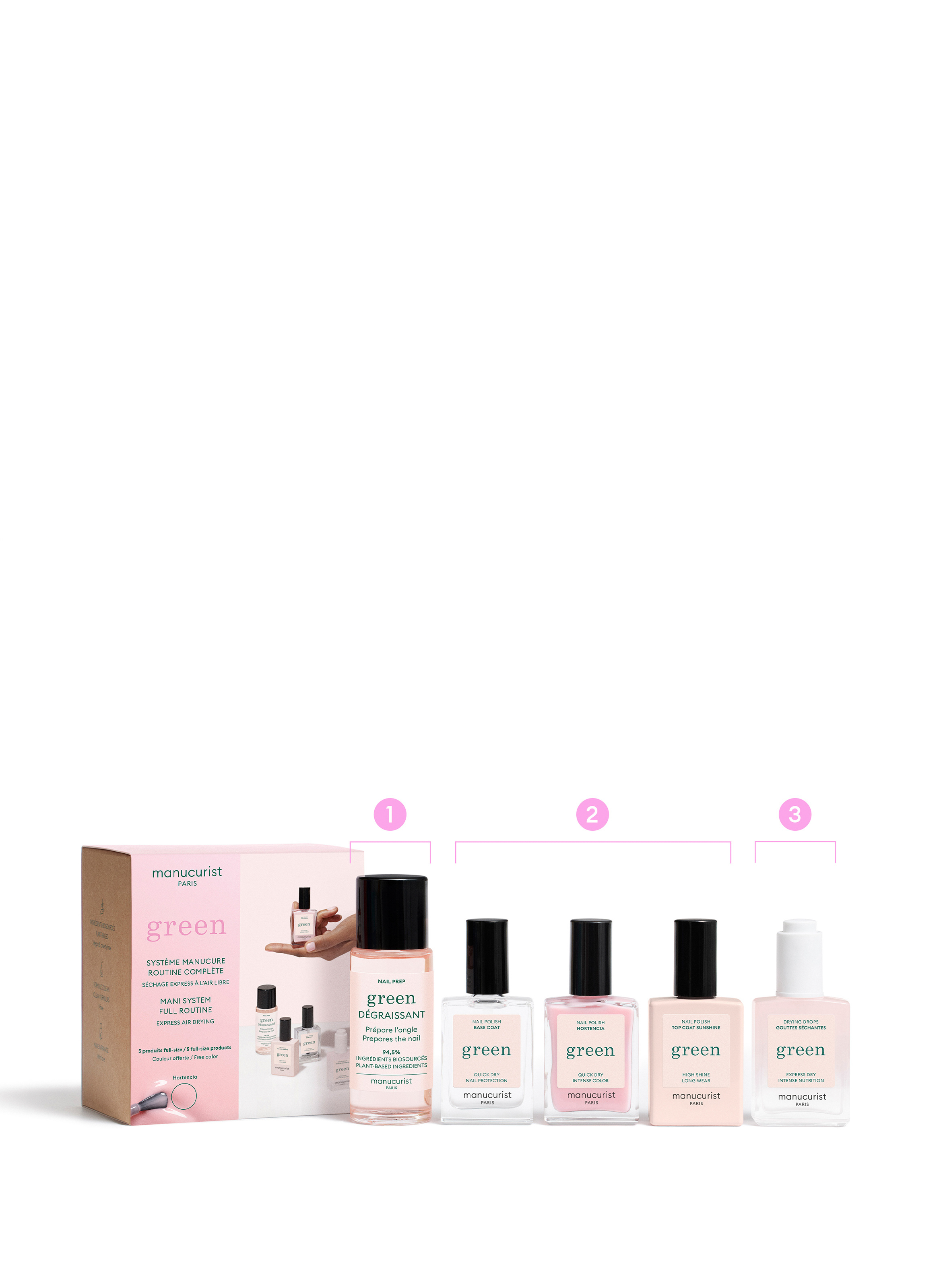 Green routine kit MANUCURIST Hortencia