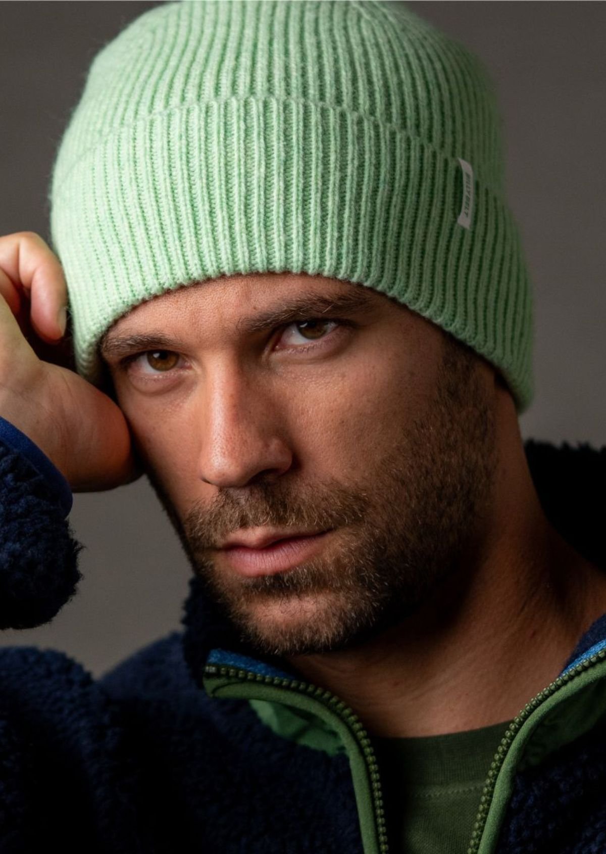 Bonnet en laine d'agneau BILLYBELT Vert