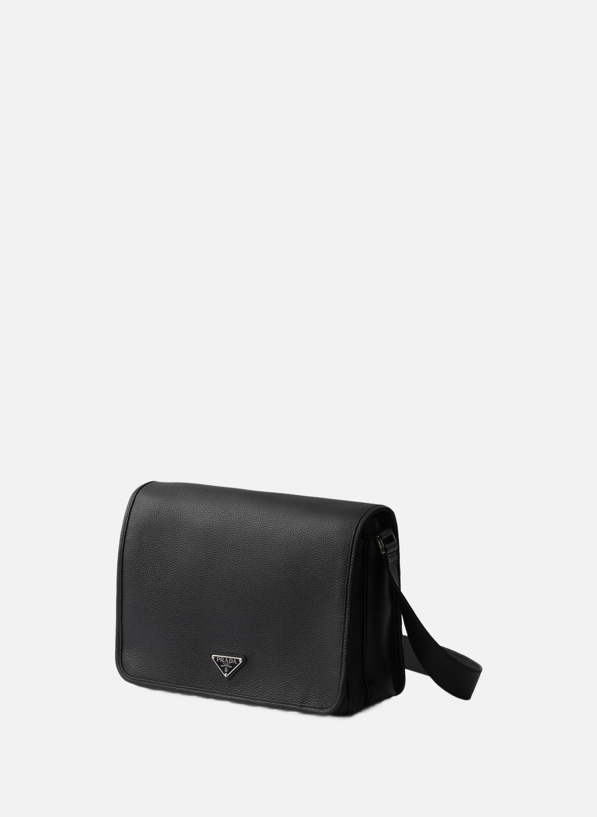 Sac à bandoulière en cuir PRADA Noir