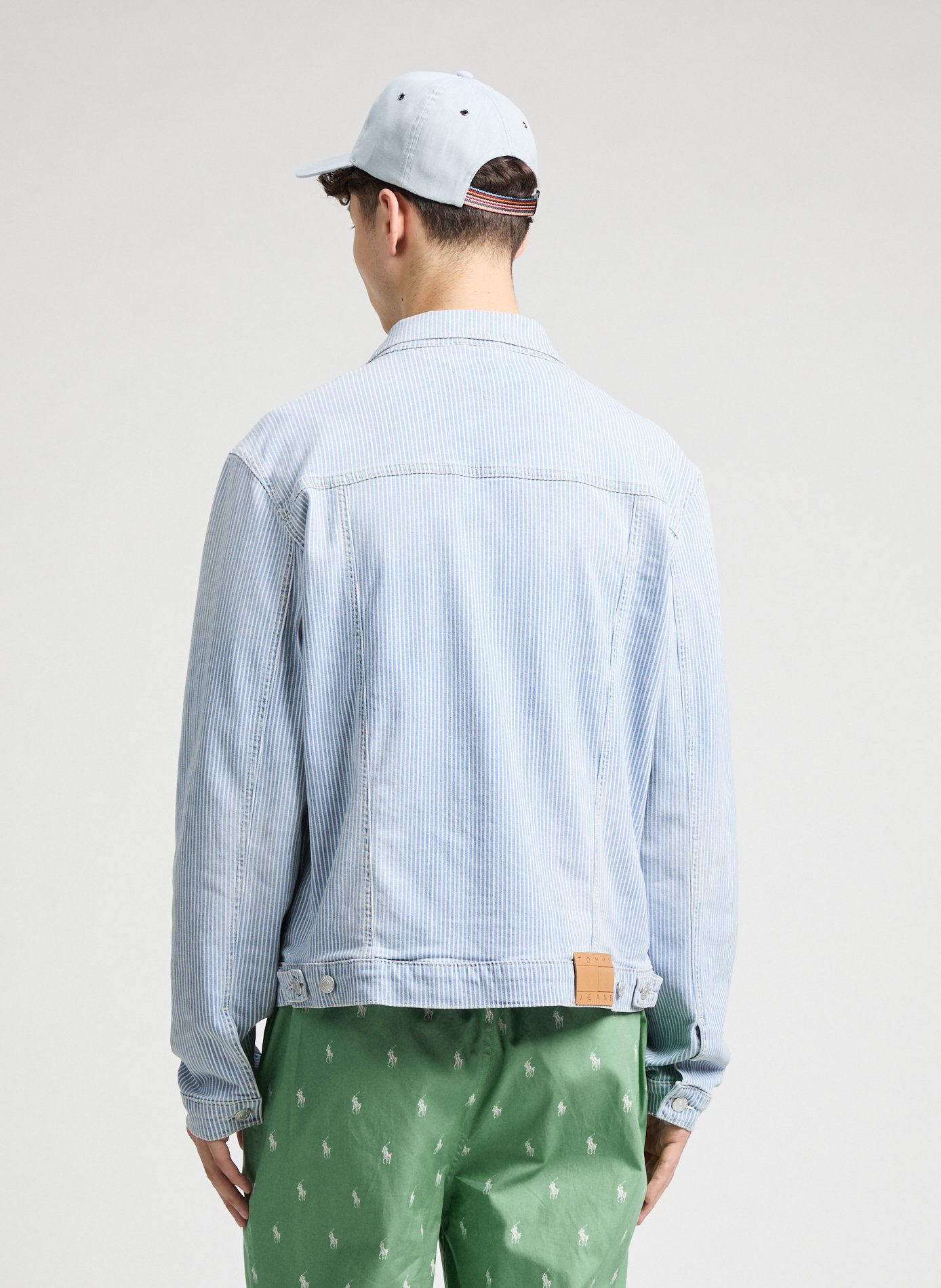 Striped denim jacket TOMMY HILFIGER Blue