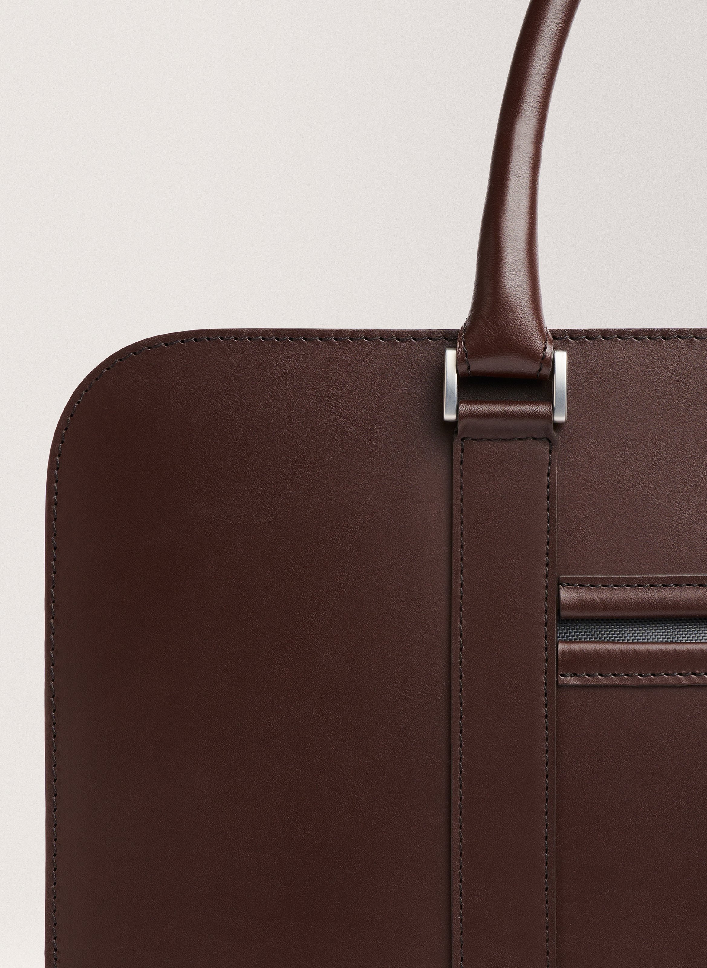 Porte-documents 'Palissy Briefcase' en cuir vachetta CARL FRIEDRIK Marron
