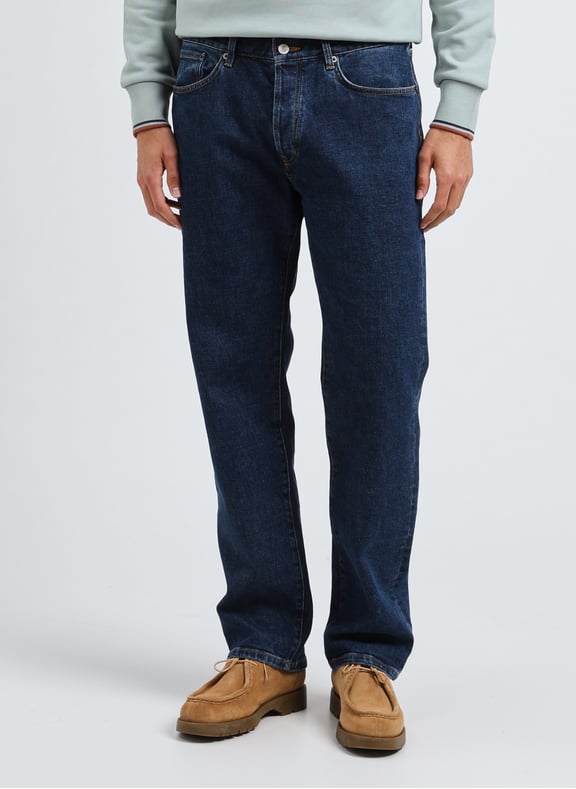 Jean droit en coton mélangé Bleu by JEANERICA DENIM JEANERICA DENIM Jean droit en coton mélangé Bleu