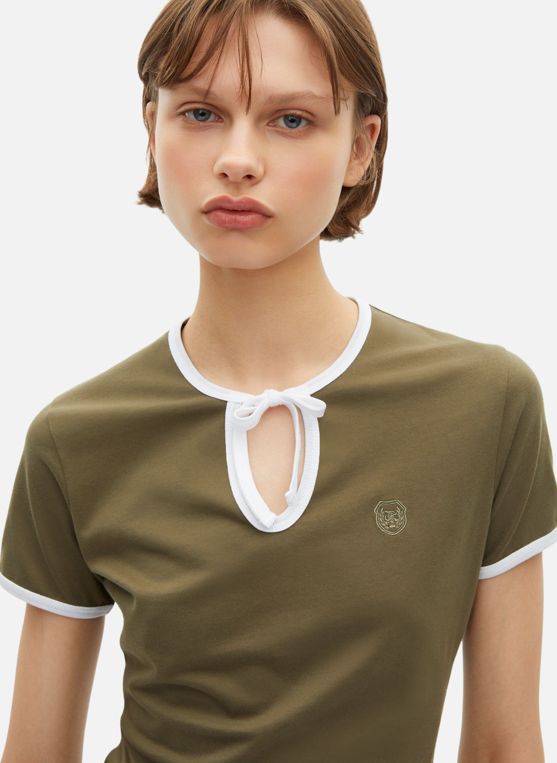T-shirt avec col goutte THE KOOPLES Vert