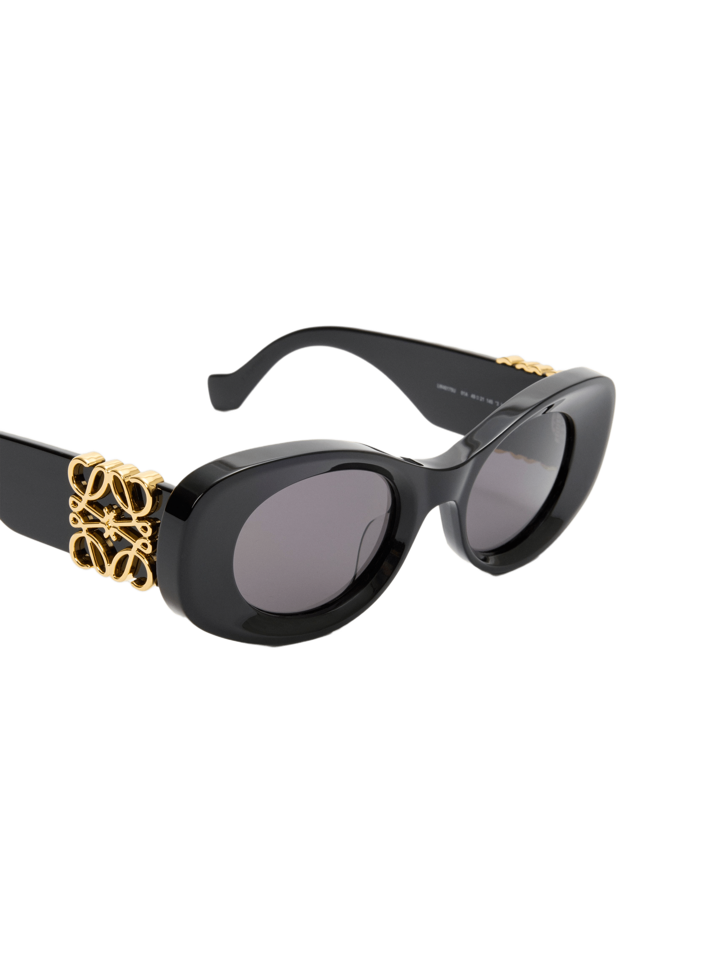 Beveled Oval Maxi Anagram Sunglasses LOEWE Black