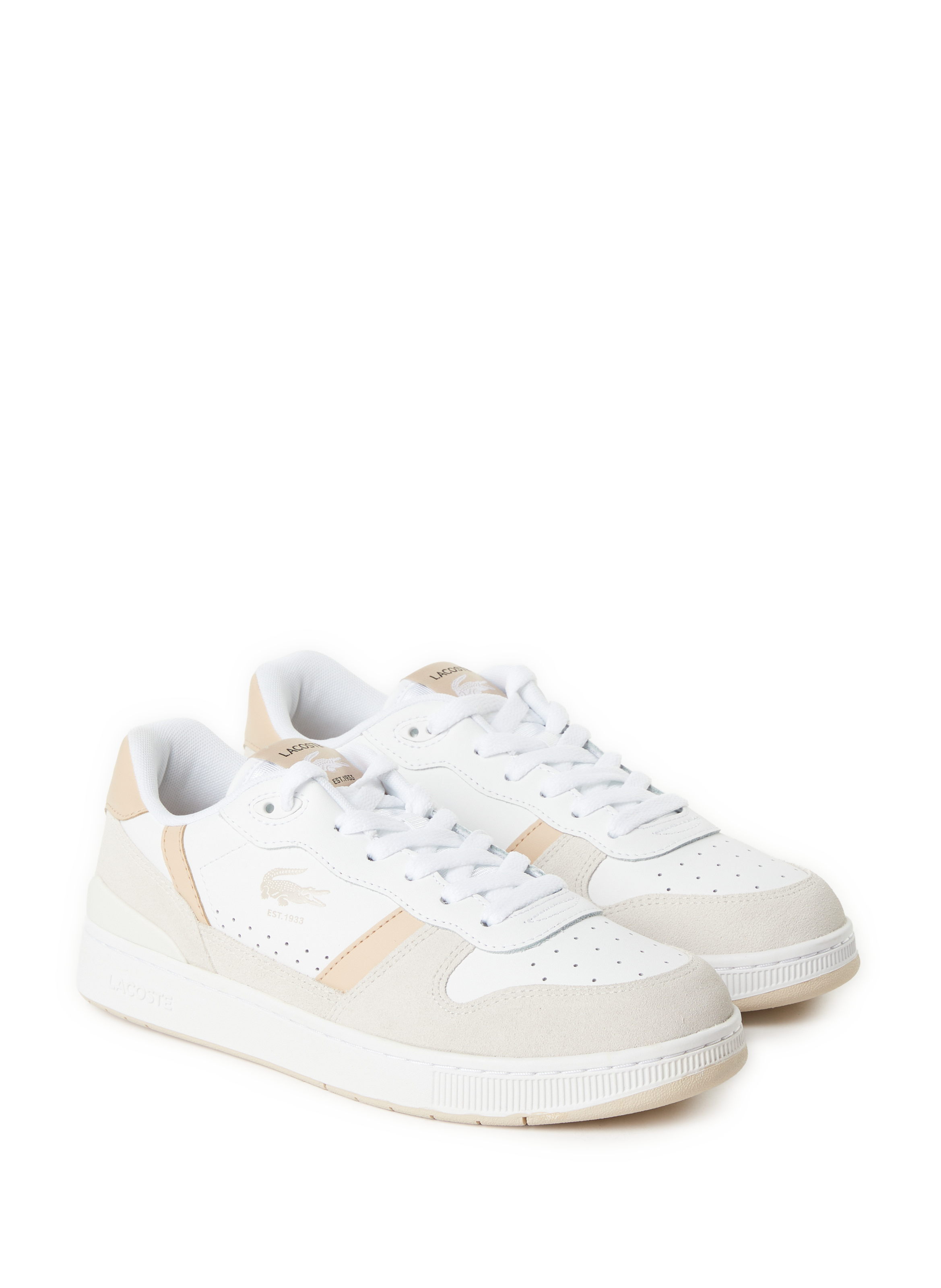 Baskets T-clip en cuir LACOSTE Blanc