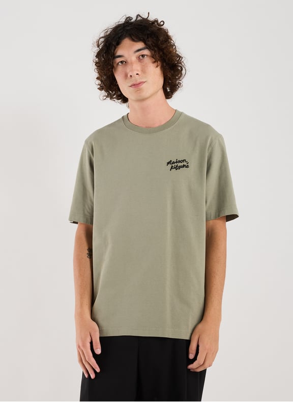 Short-Sleeve Cotton T-shirt Green by MAISON KITSUNÉ MAISON KITSUNÉ Short-Sleeve Cotton T-shirt Green