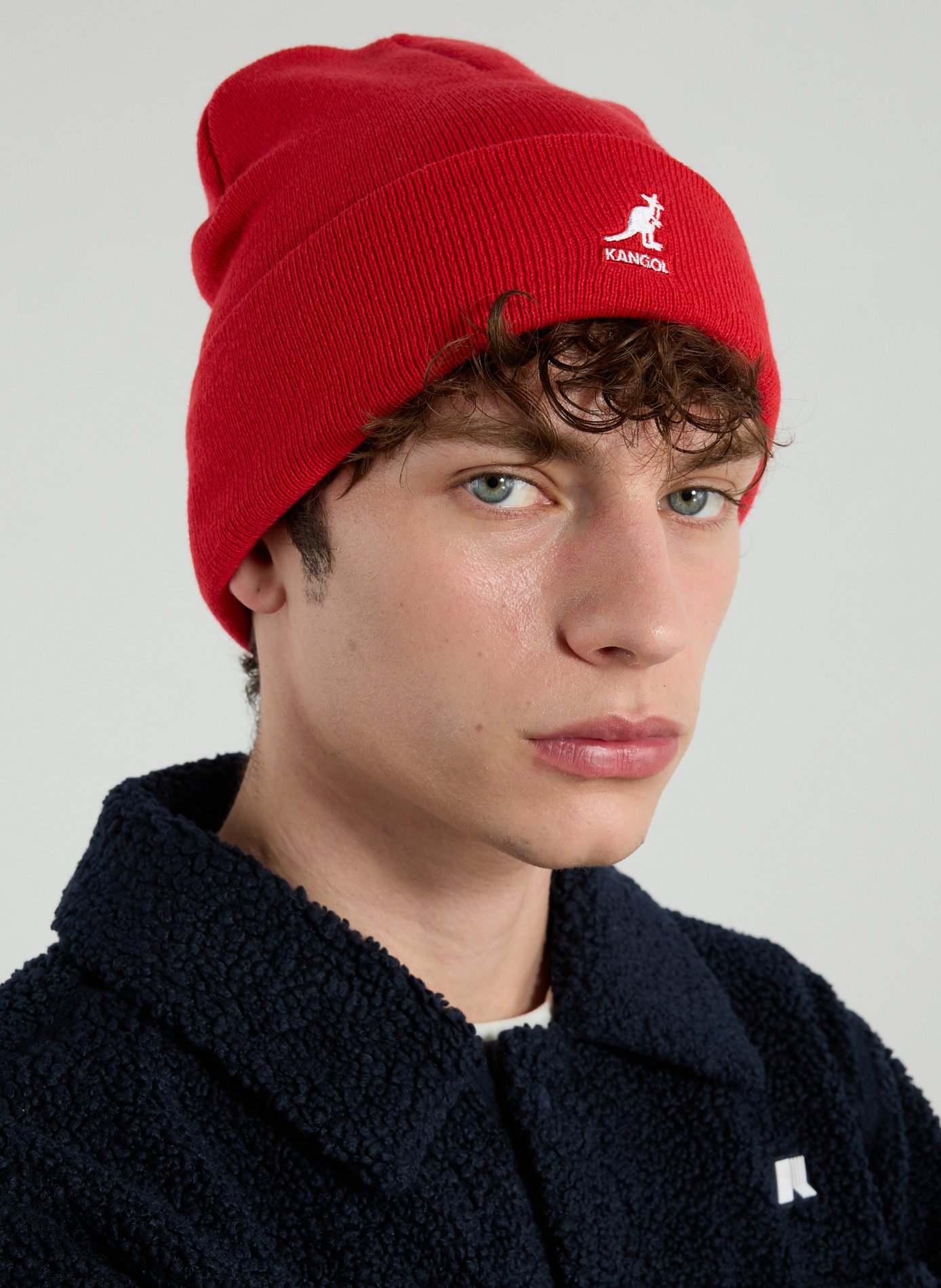 Ribbed beanie with embroidered logo KANGOL Red