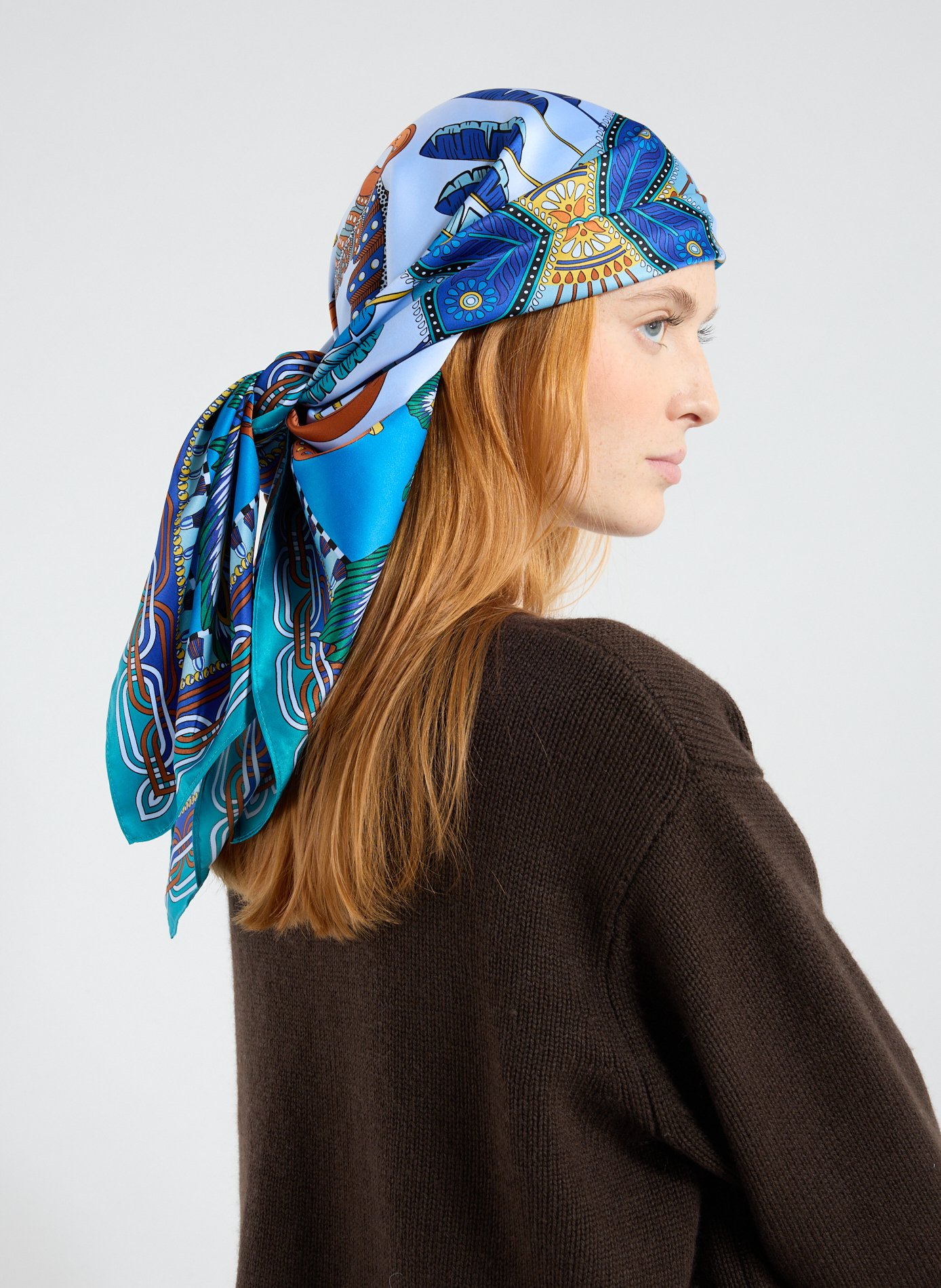 Foulard à imprimé WILD Bleu