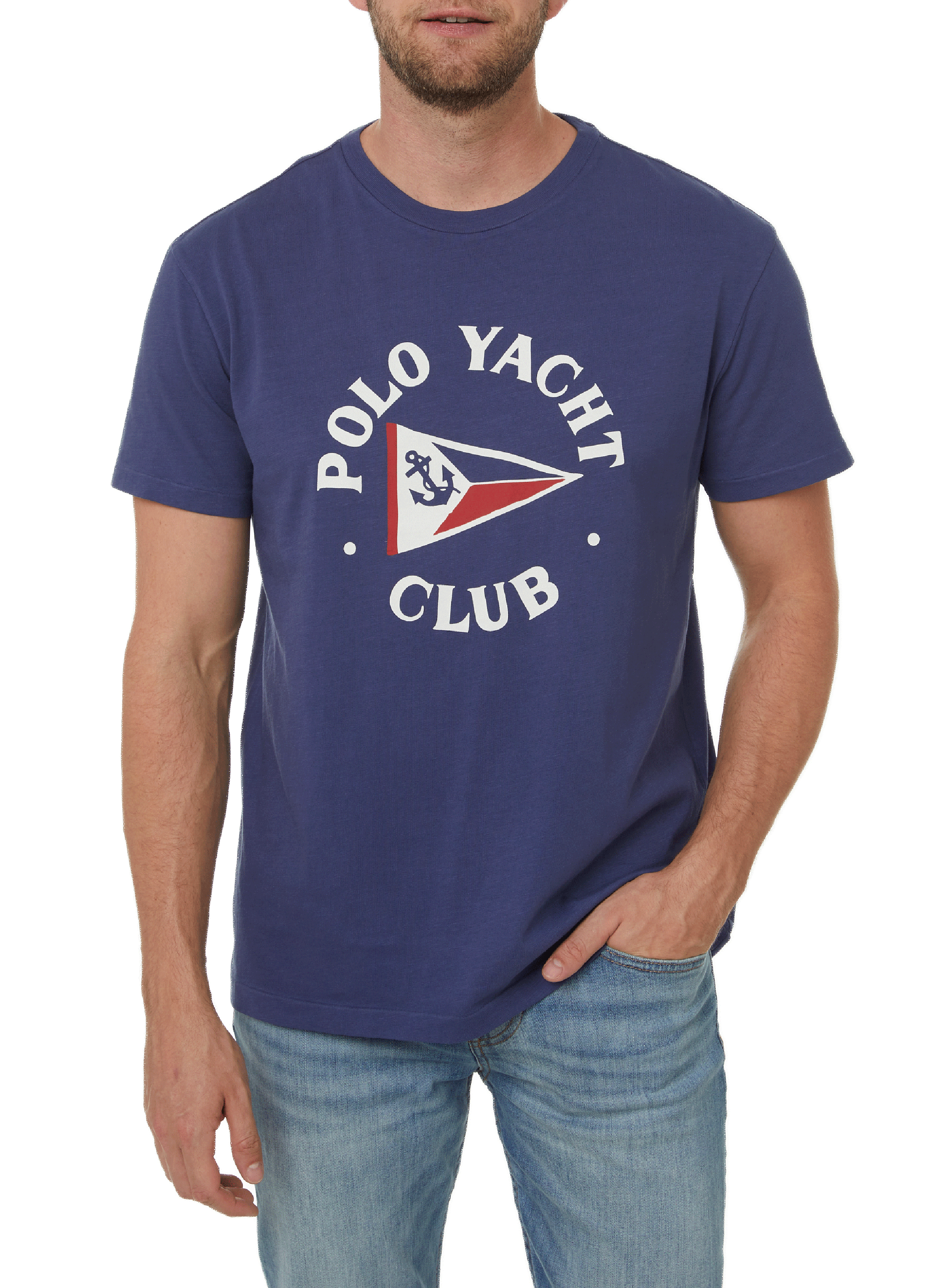 POLO RALPH LAUREN Polo Yacht Club printed T-shirt Blue