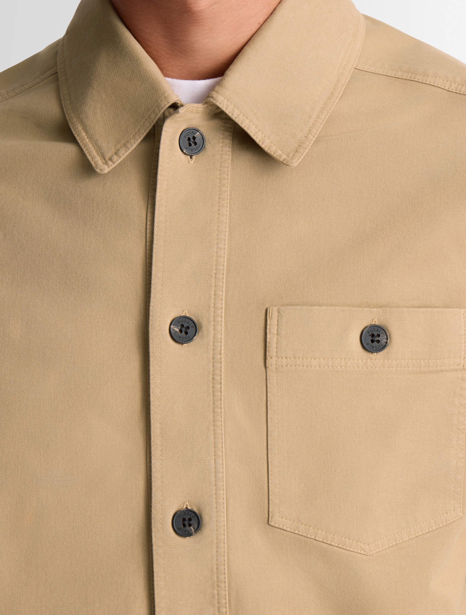 Veste olisen col chemise coupe regular FUSALP Beige