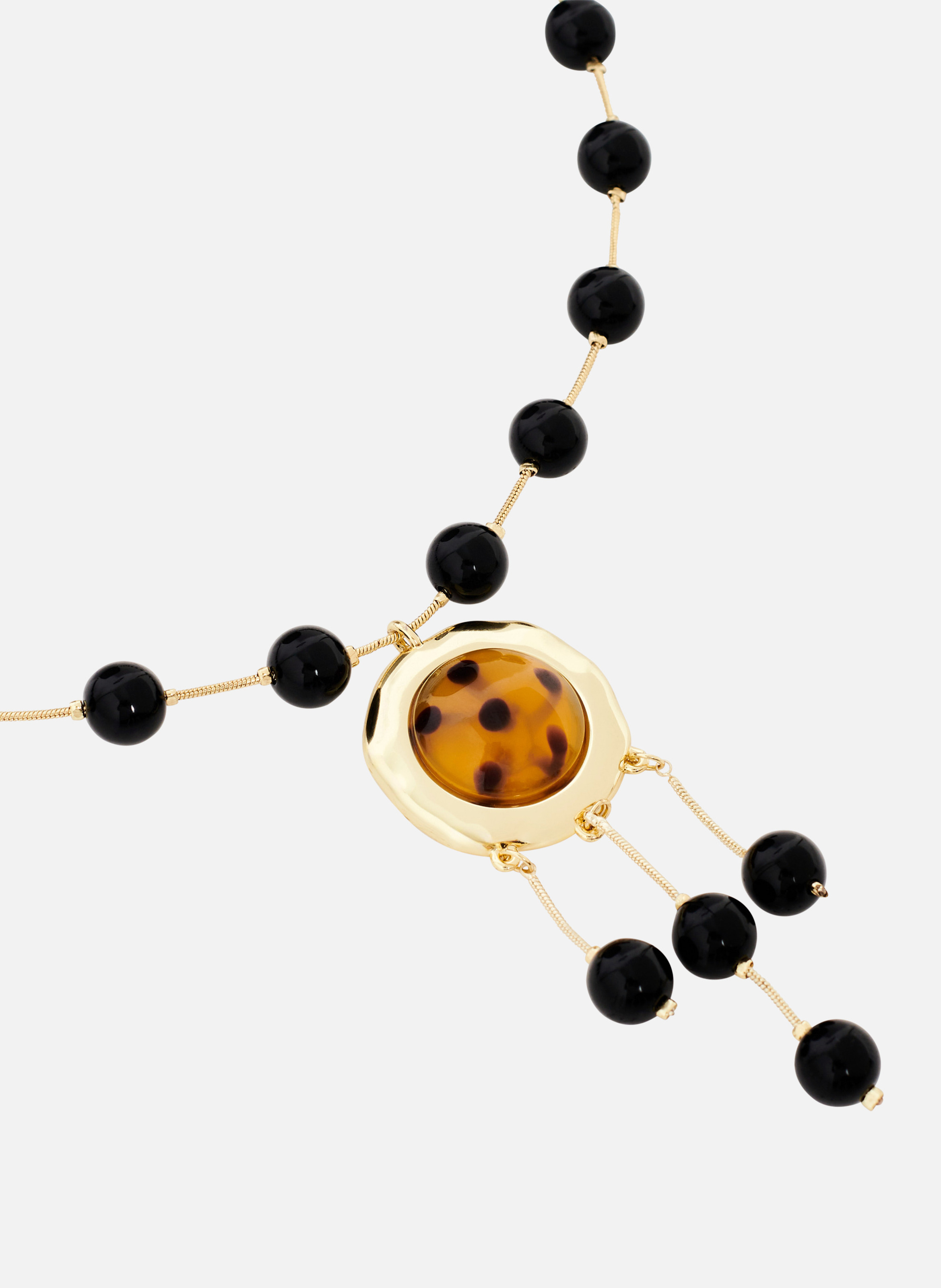 Collier perles et pendentif THE KOOPLES Jaune