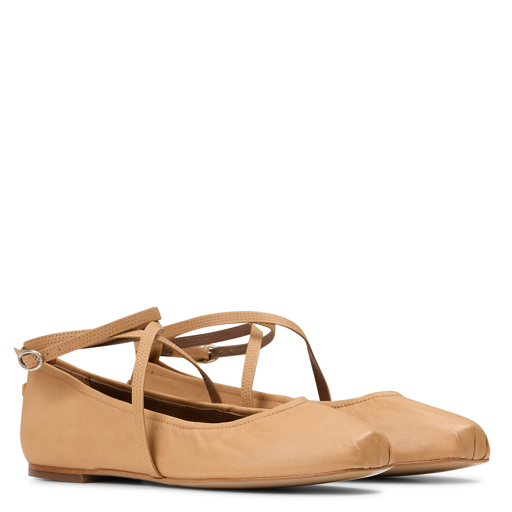 Ballerines en cuir calda BA&SH Beige