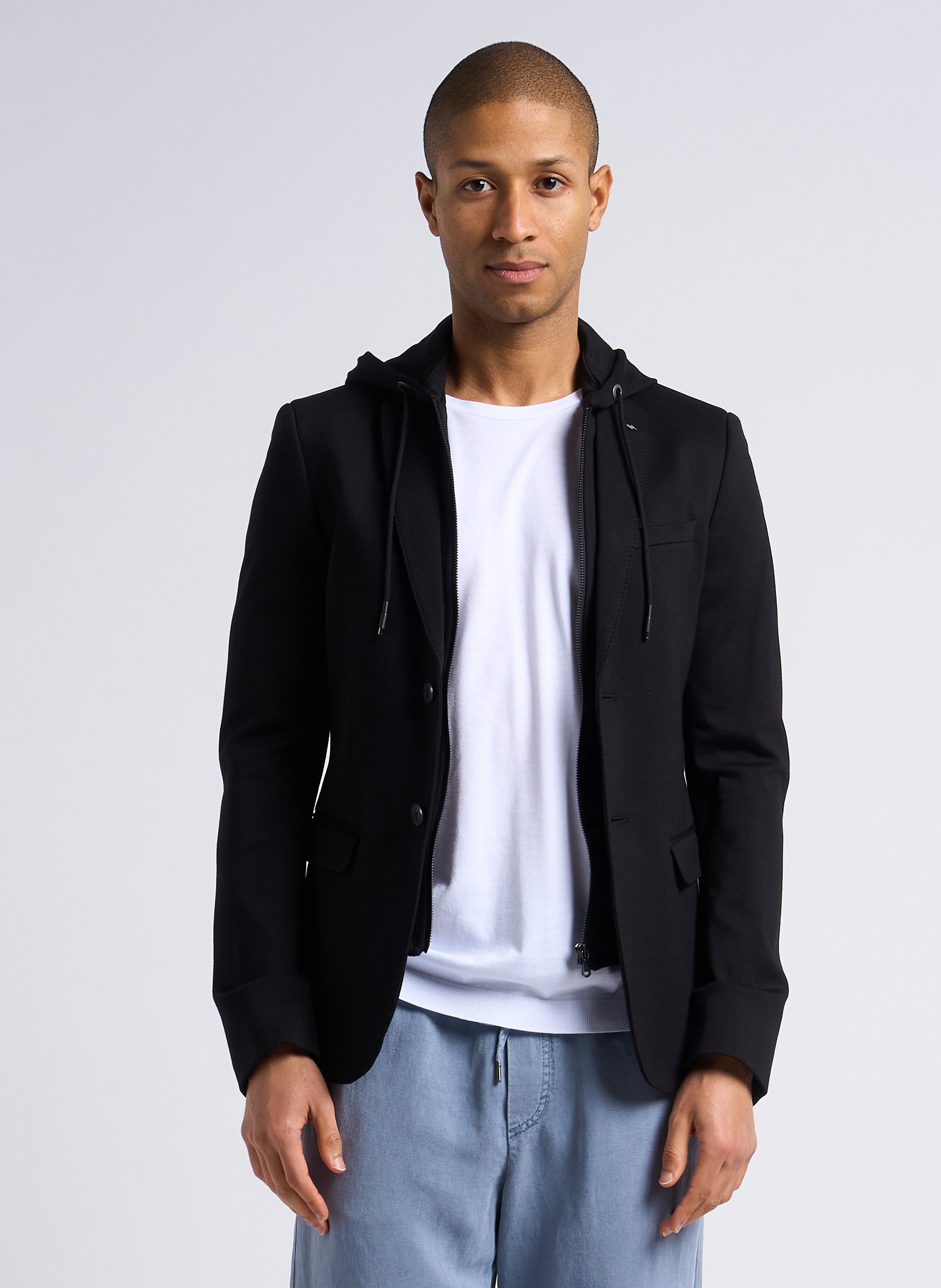 Veste col classique à capuche IKKS Noir