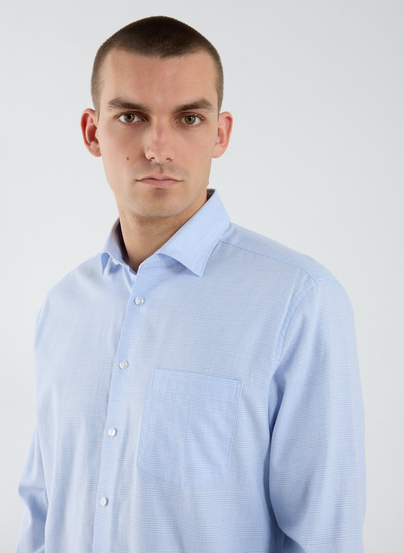 Chemise à carreaux en coton SEIDENSTICKER Bleu