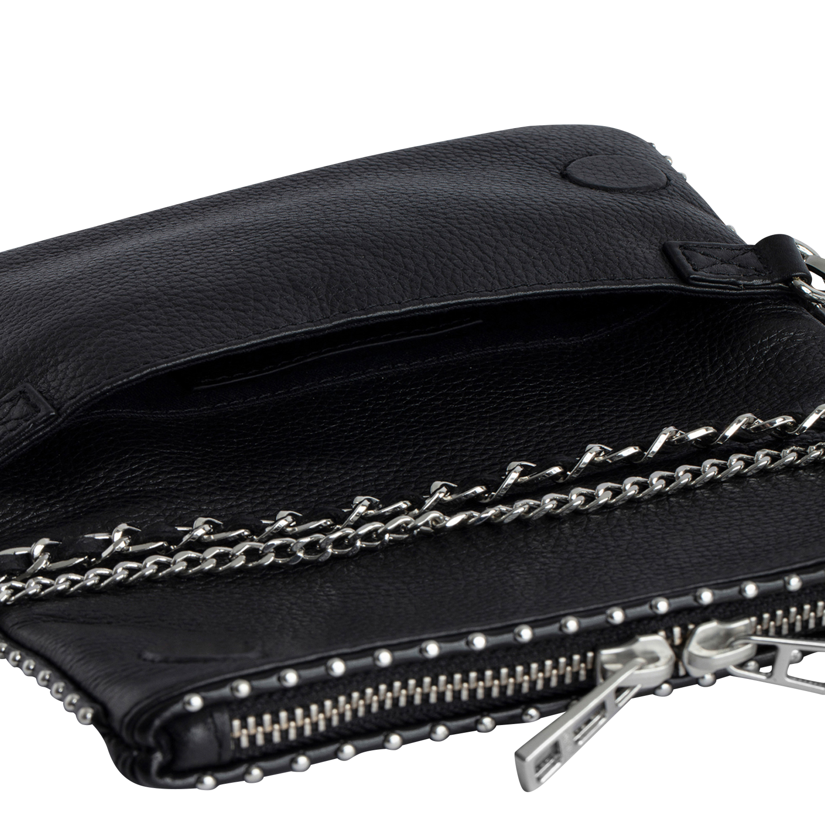 Sac bandoulière en cuir rock nano ZADIG&VOLTAIRE Noir