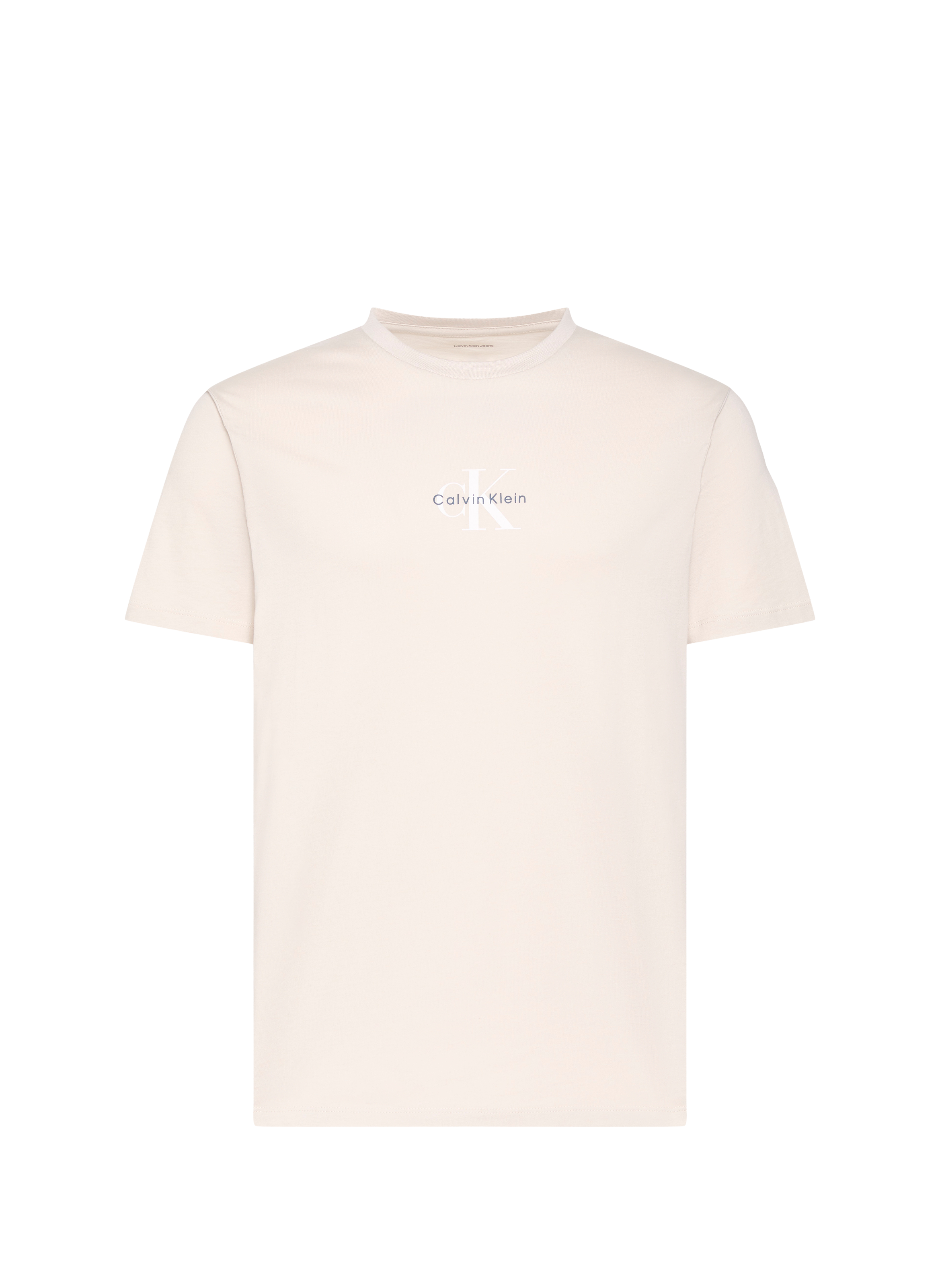 Printed cotton T-shirt CALVIN KLEIN Beige
