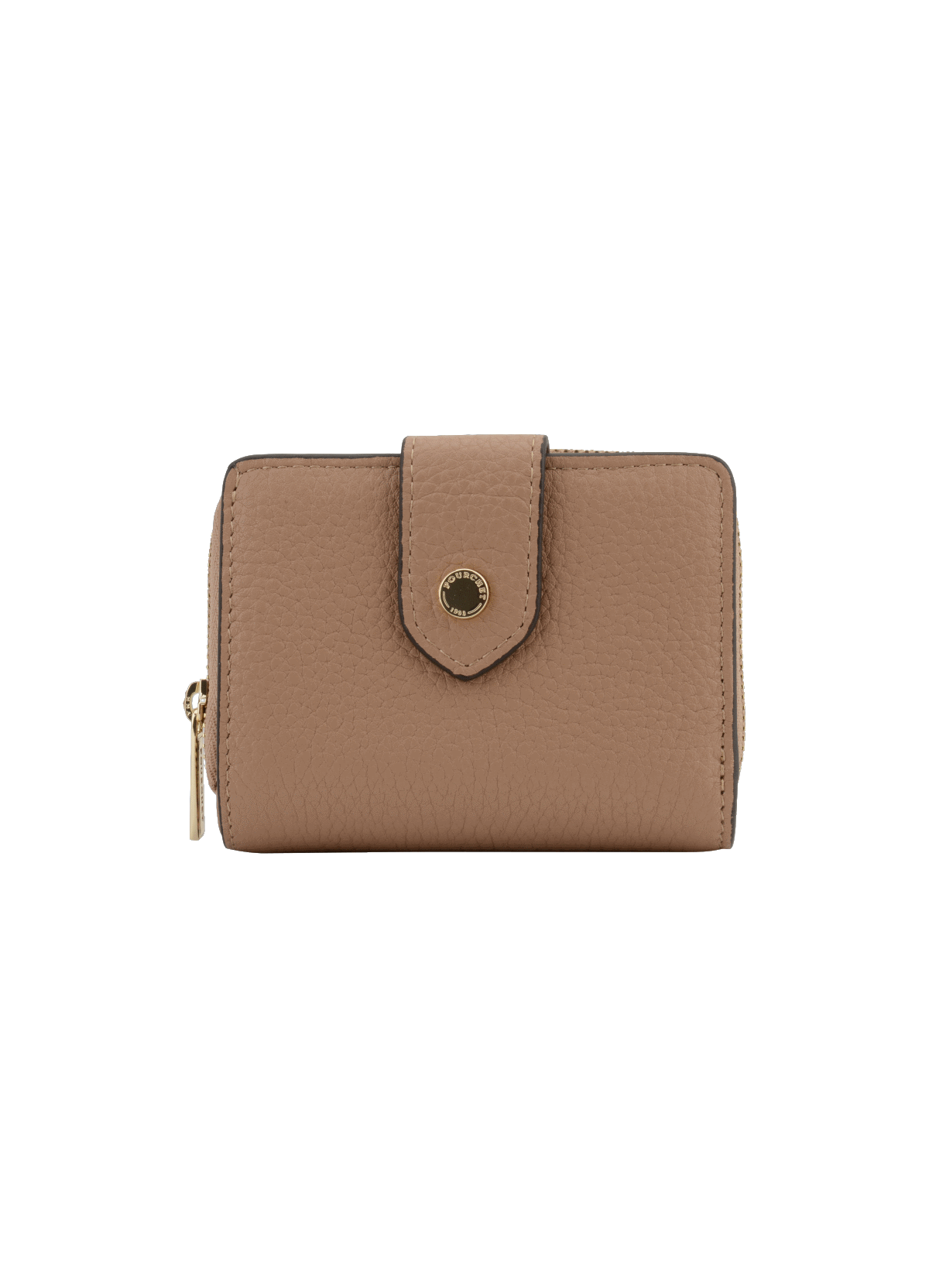 Club | porte monnaie à rabat en cuir de veau Marron