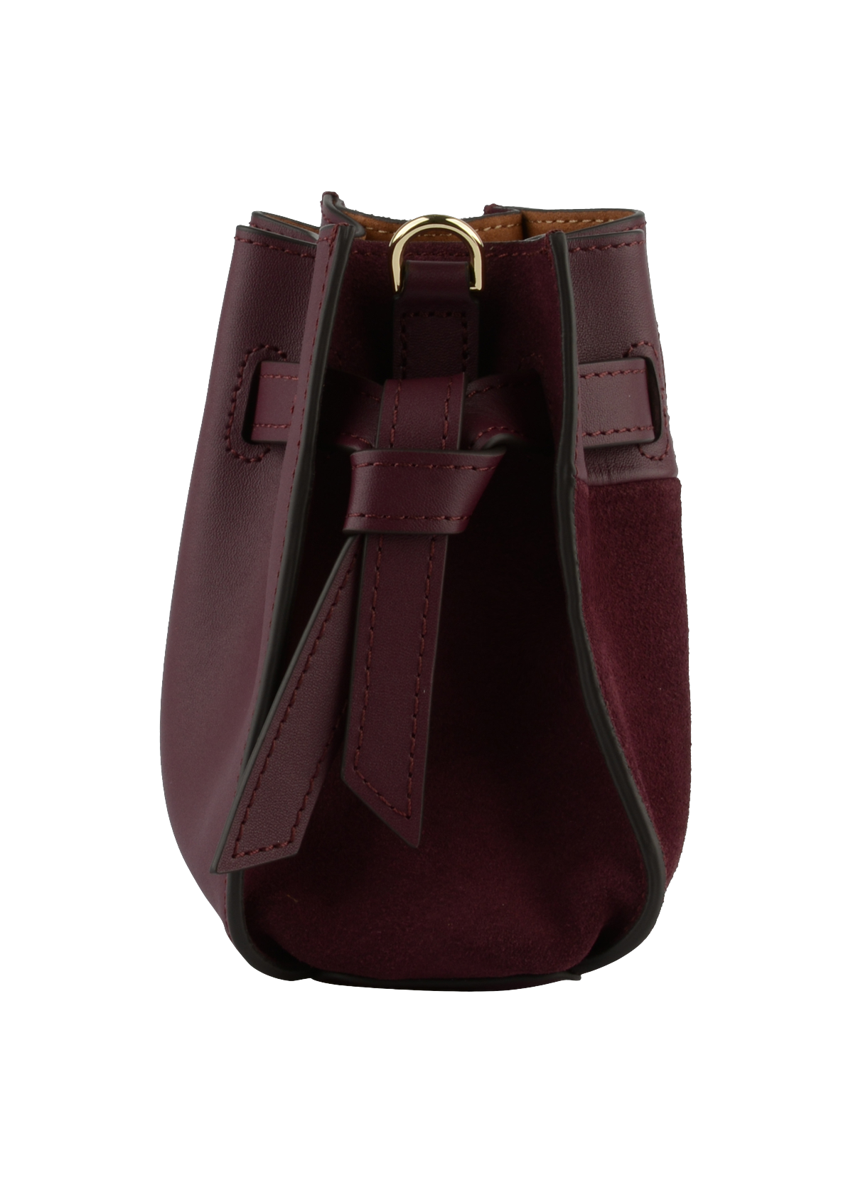 Blossom daim | sac porté travers pm POURCHET Rouge