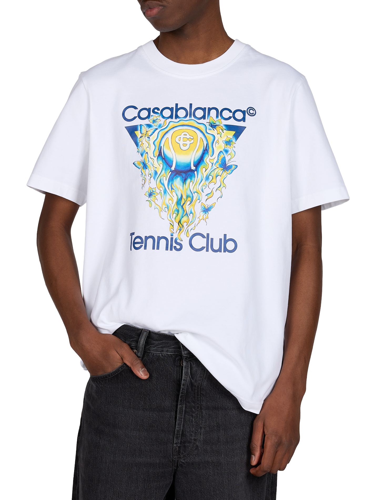Cotton round-neck T-shirt CASABLANCA PARIS White