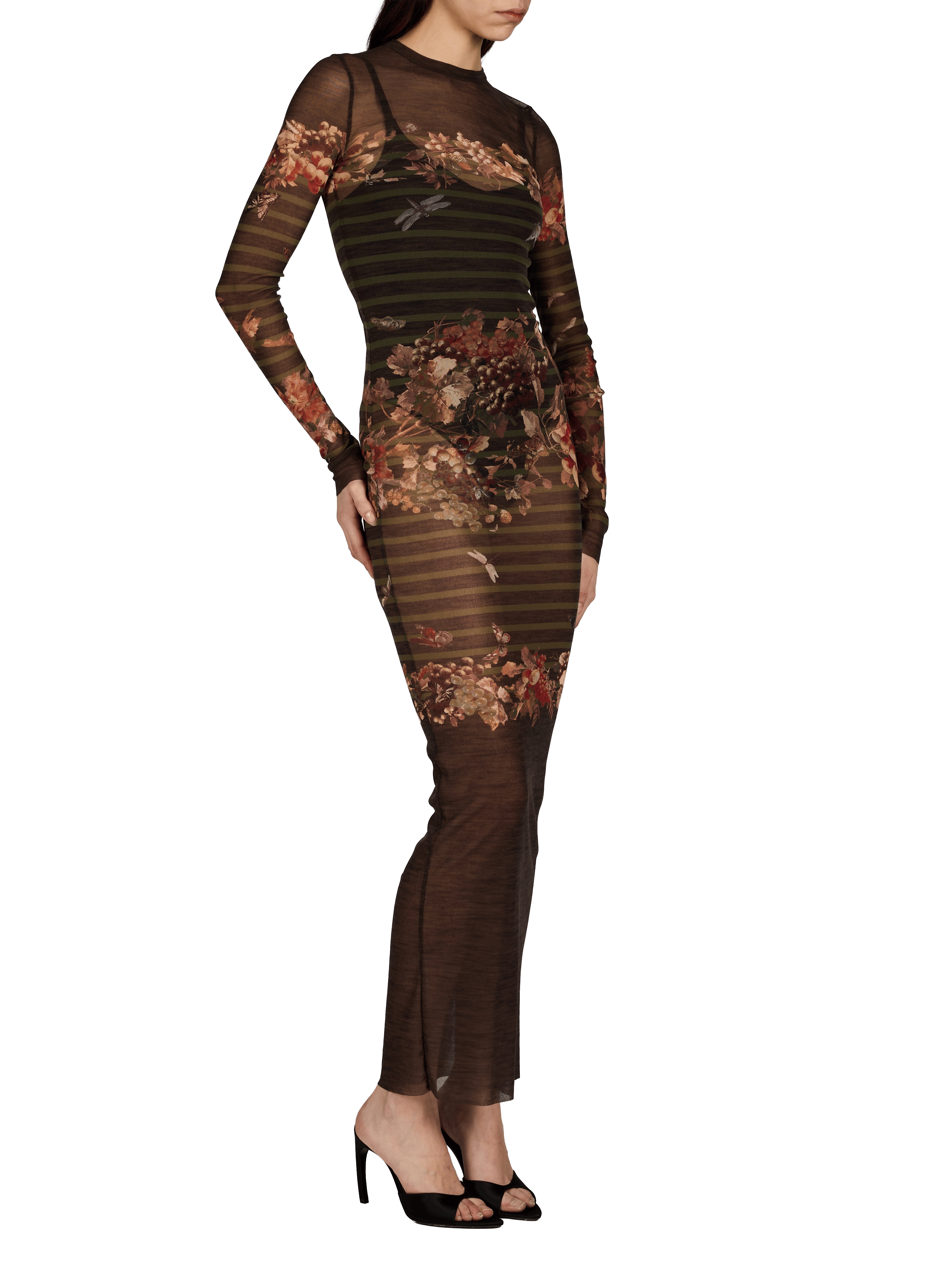 Printed Maxi Dress JEAN PAUL GAULTIER Khaki