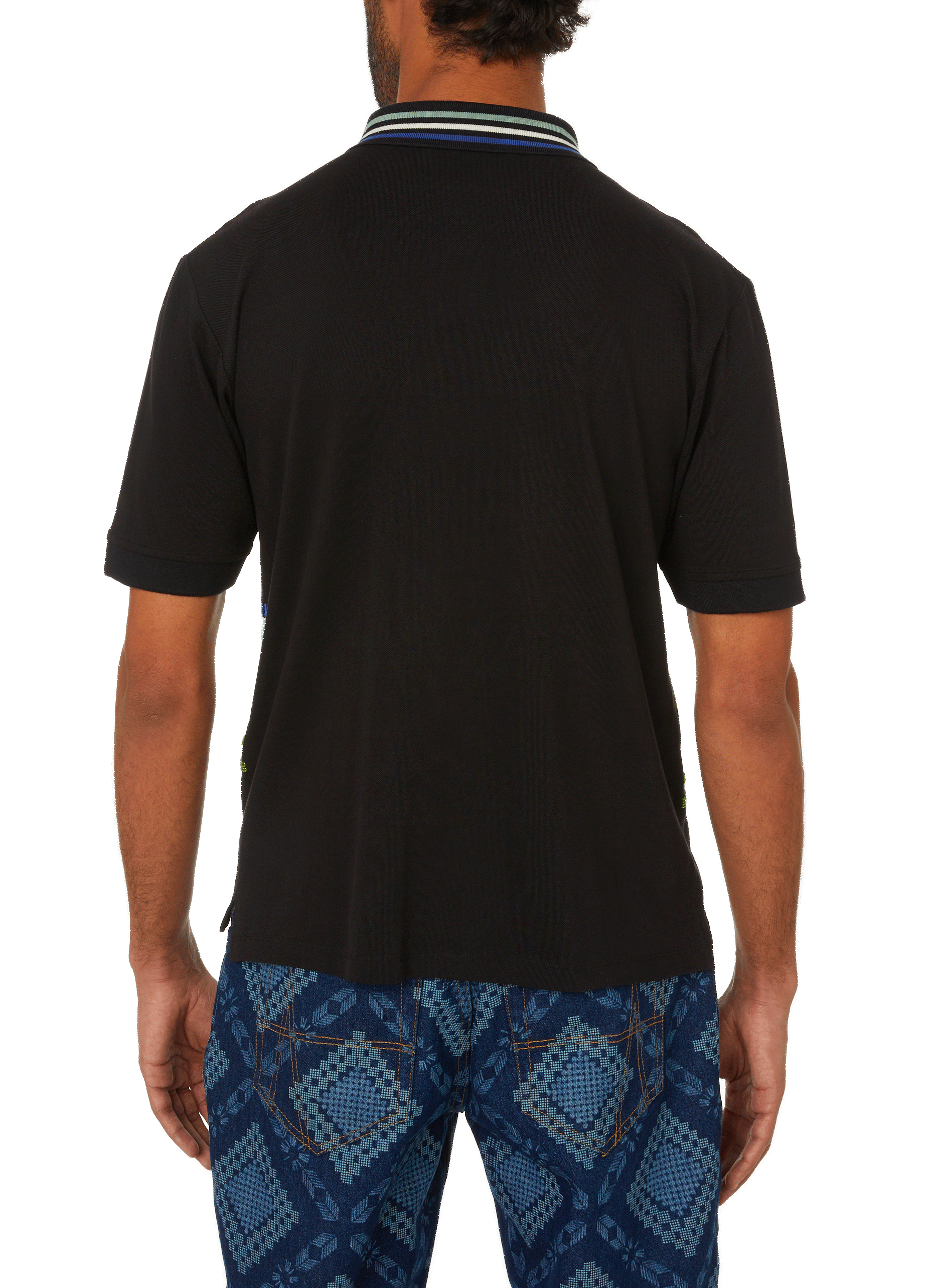 Patterned polo AHLUWALIA Black