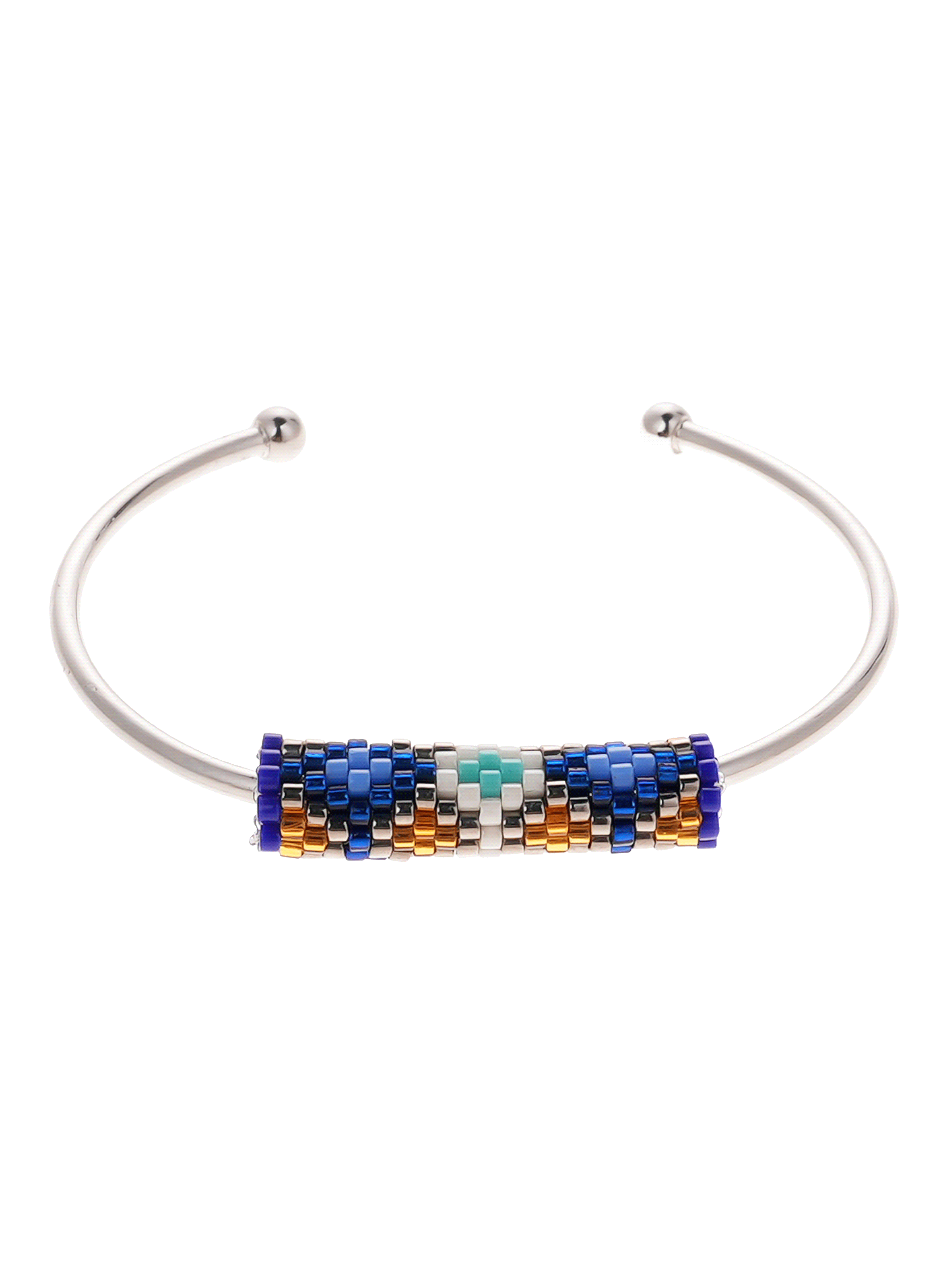 Bracelet jonc avec perles tissées maliss HIPANEMA Bleu