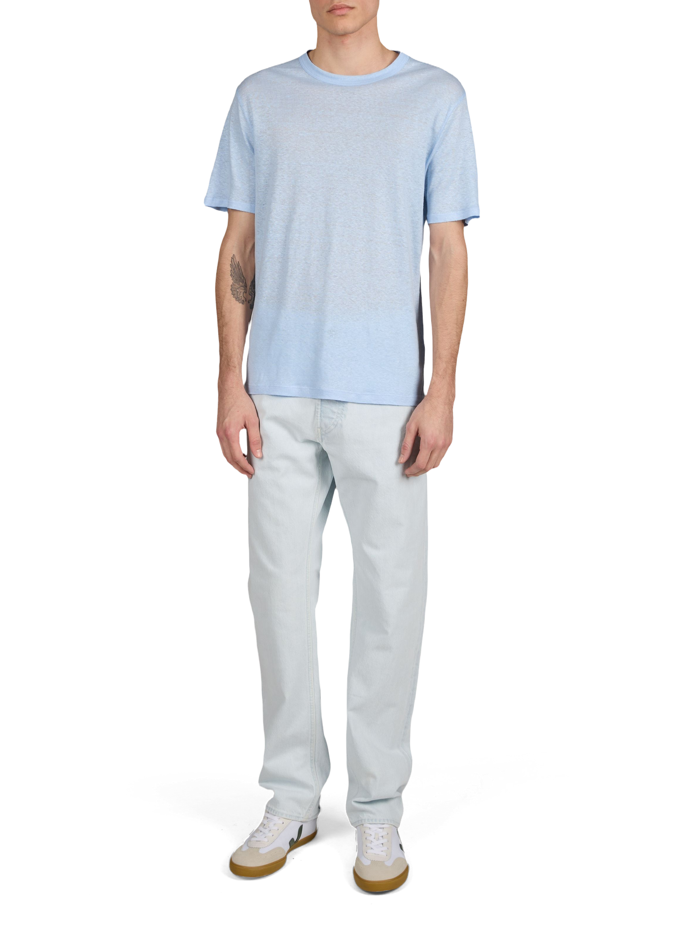 Jean droit en coton STONE ISLAND Bleu