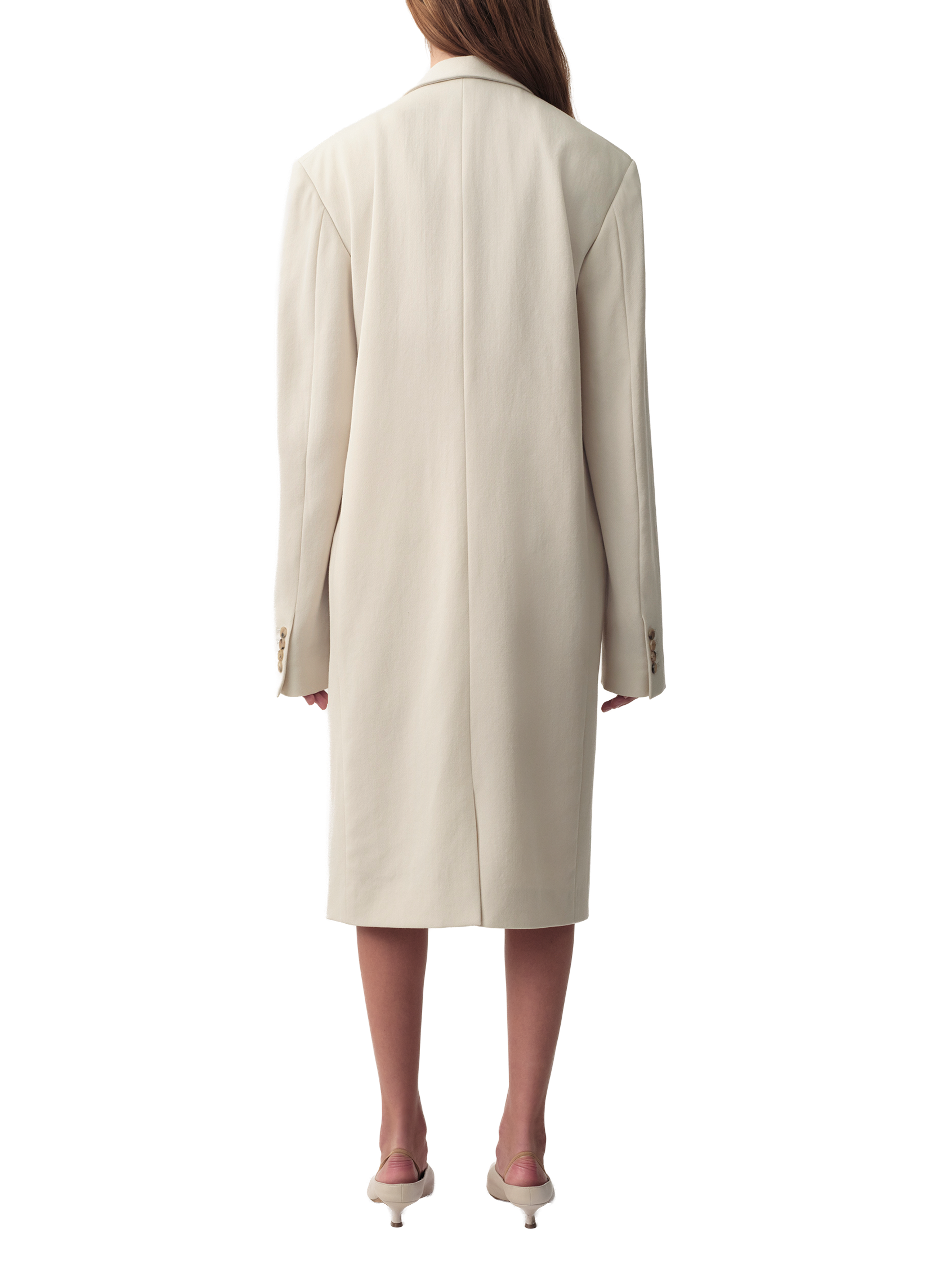 Manteau Evelyn oversize en laine Calvin Klein Collection Beige
