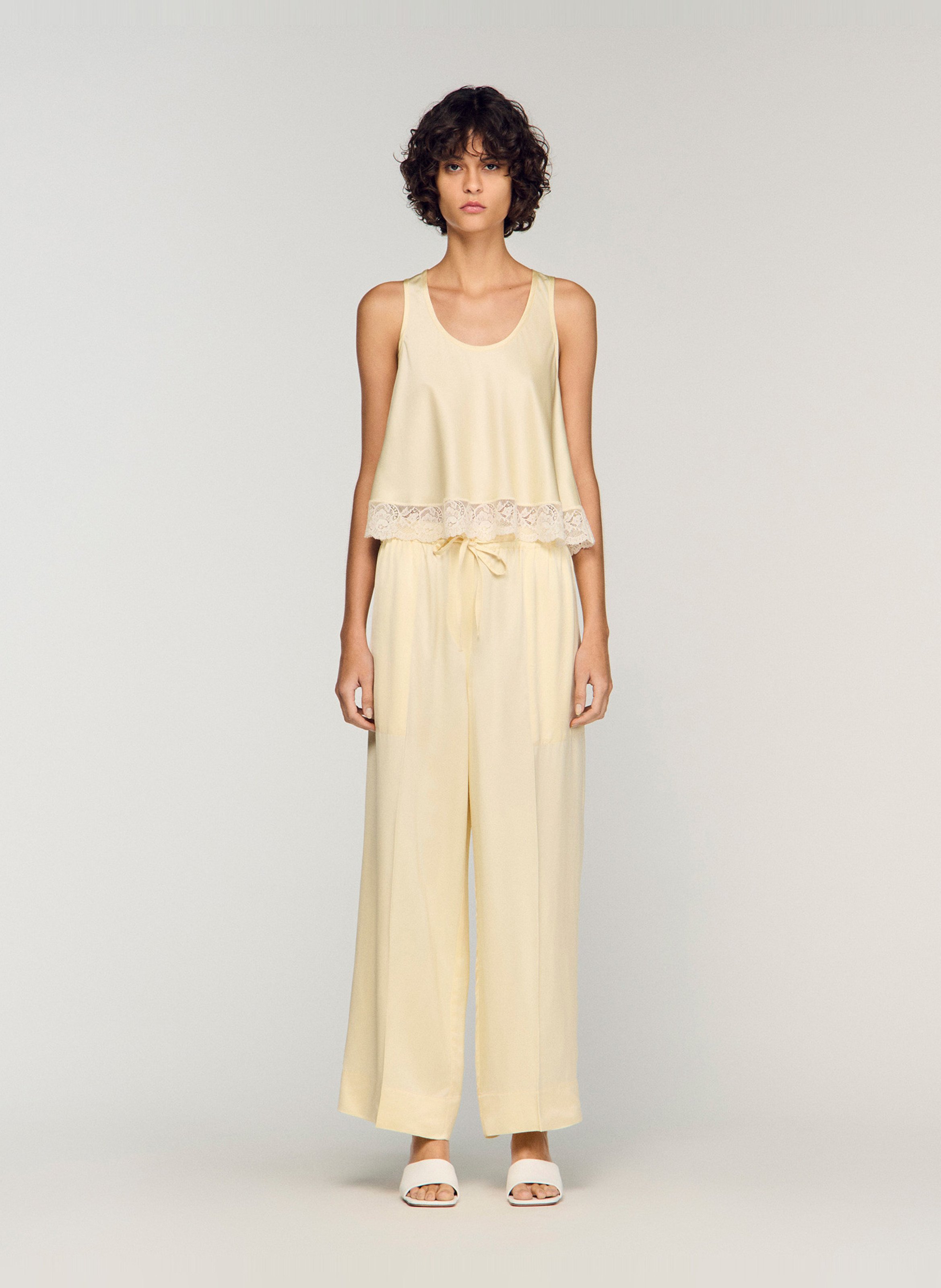 Pantalon large SANDRO Jaune