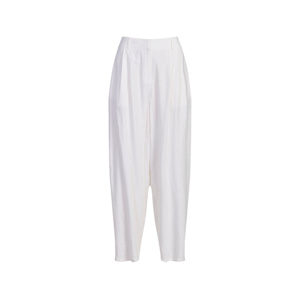 Pantalon uni en lin mélangé Pantalon uni en lin mélangé