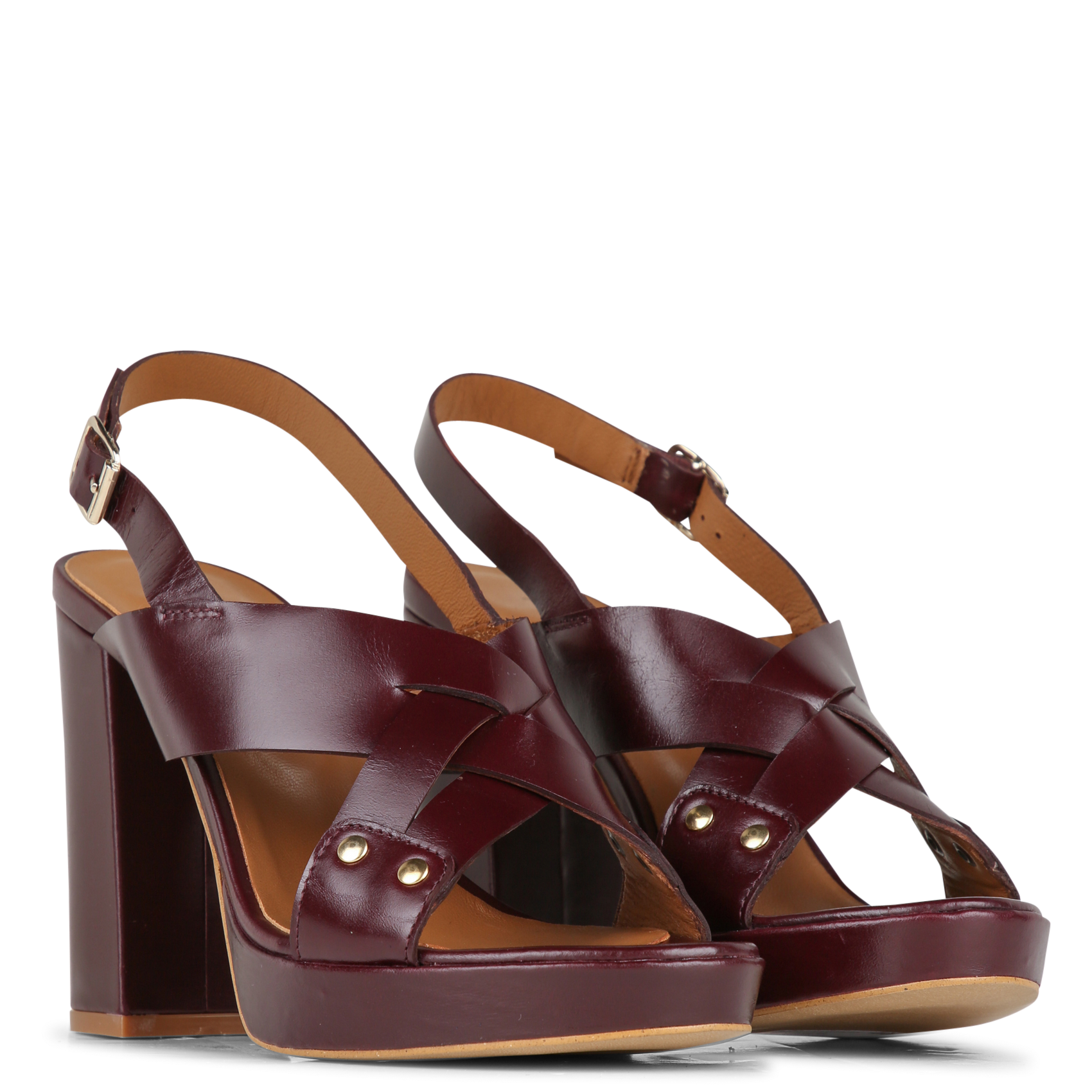 Sandales hautes en cuir scott MAISON 123 Rouge