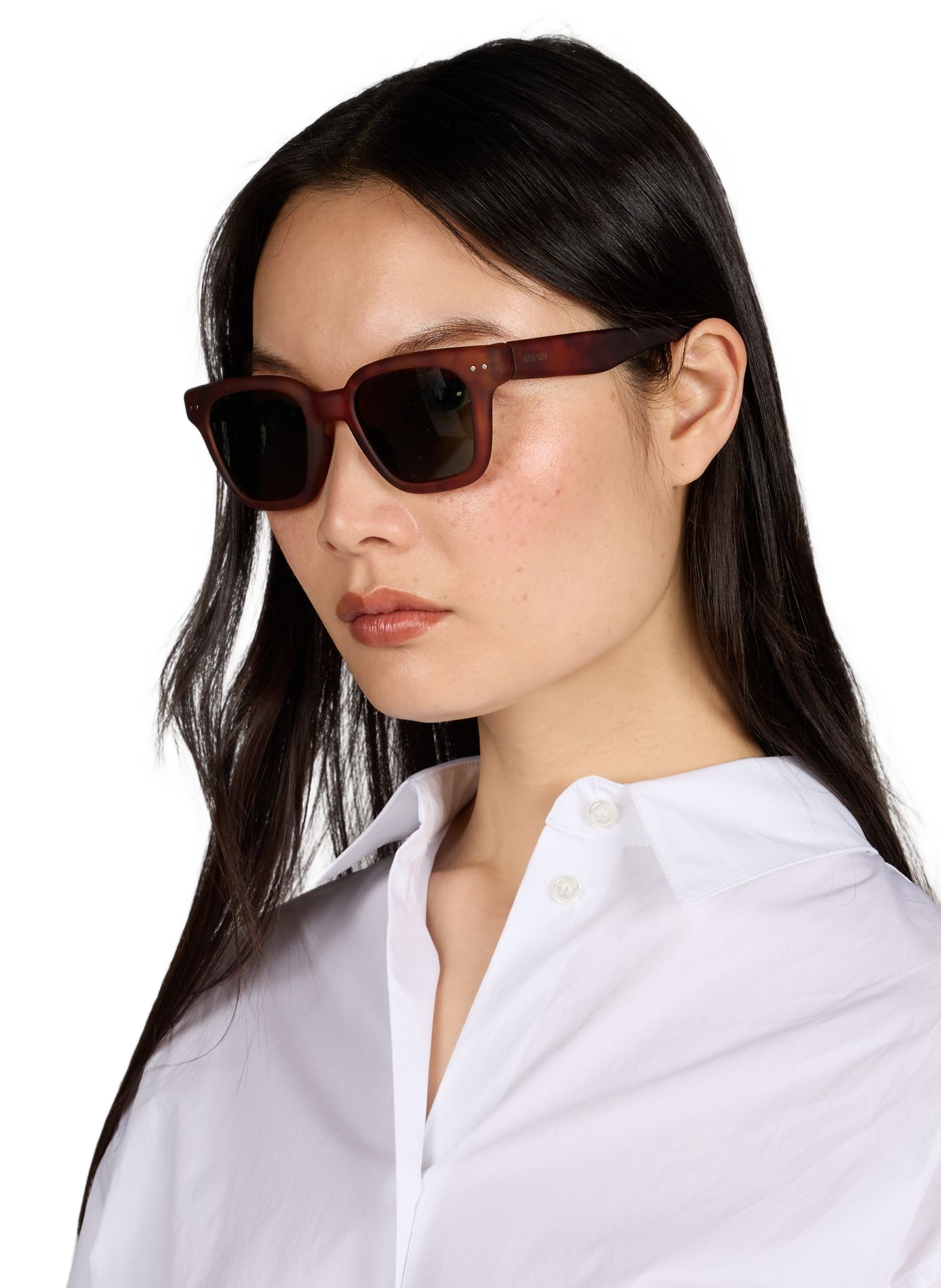 Lunettes de soleil carrées IZIPIZI Marron