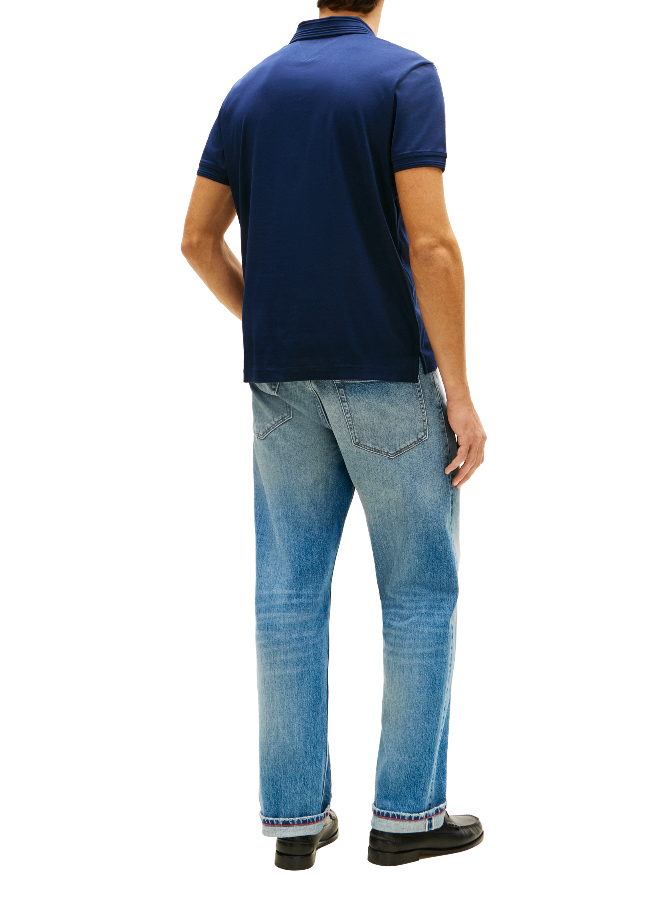 Polo manches courtes en coton TOMMY HILFIGER Bleu