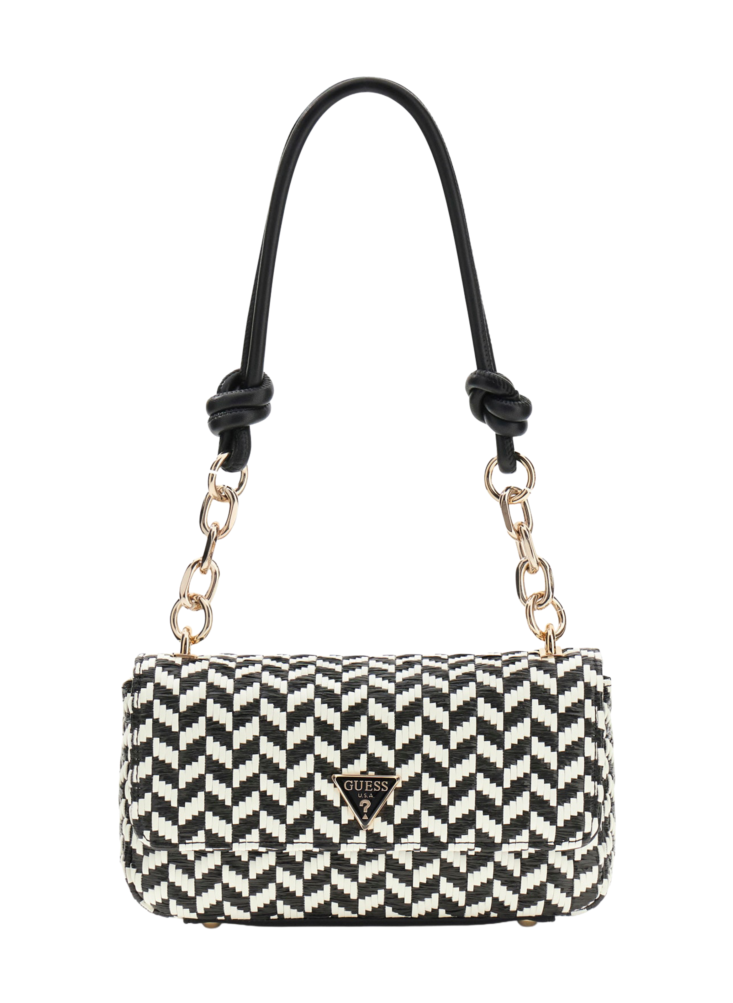 Tessi geometric pattern handbag GUESS Black