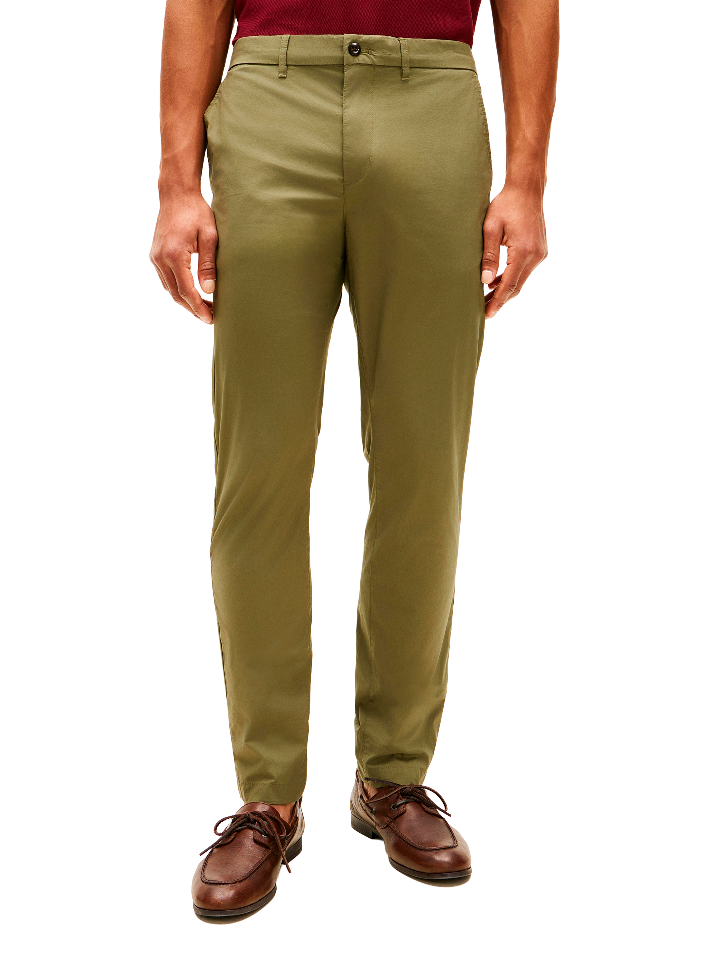 Harlem chino pants in blended cotton TOMMY HILFIGER Green