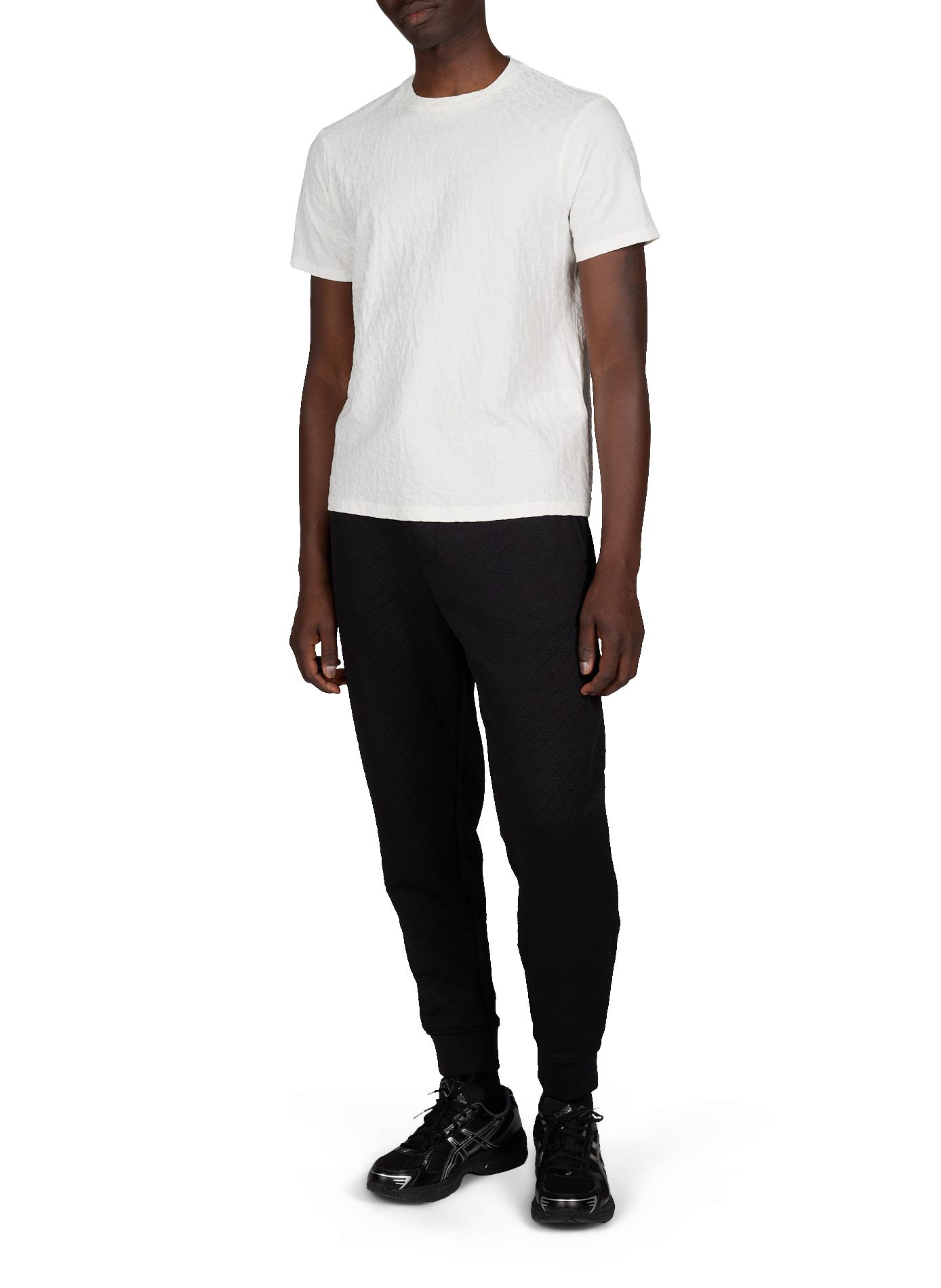 Round-neck cotton logo T-shirt ARMANI EXCHANGE White