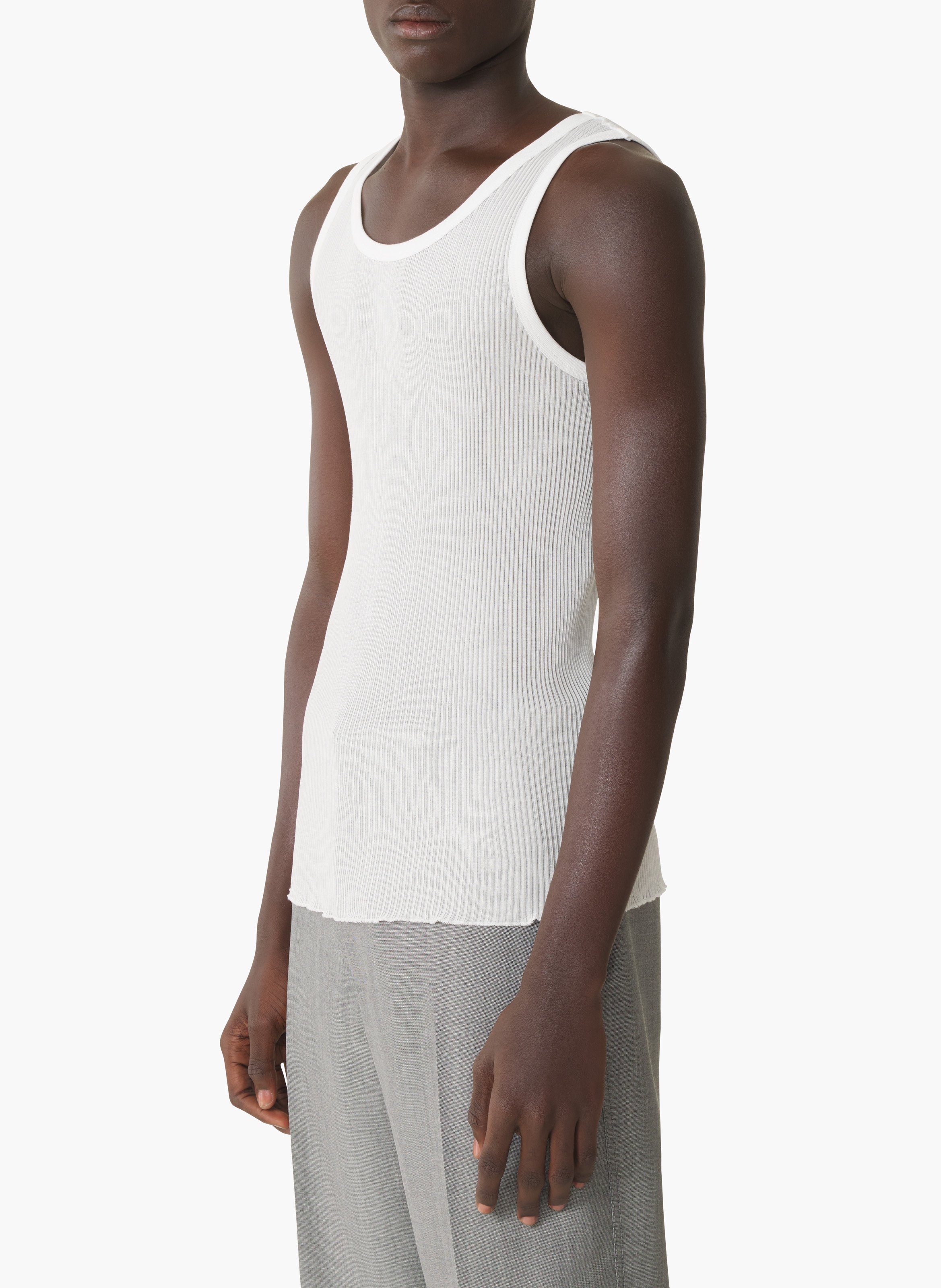 Débardeur en jersey plissé LANVIN Blanc