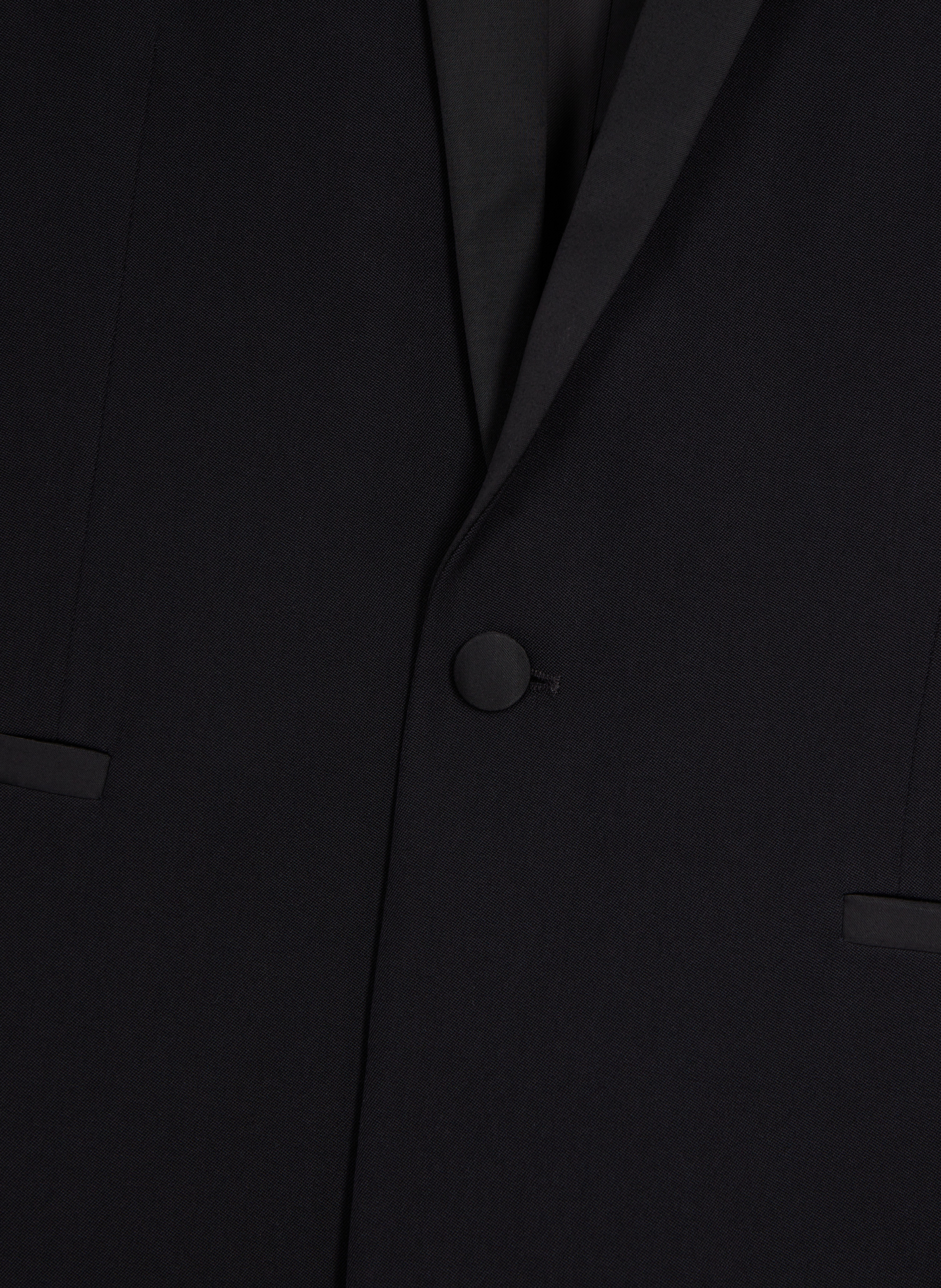 Veste de smoking avec détails en satin coupe ajustée Noir