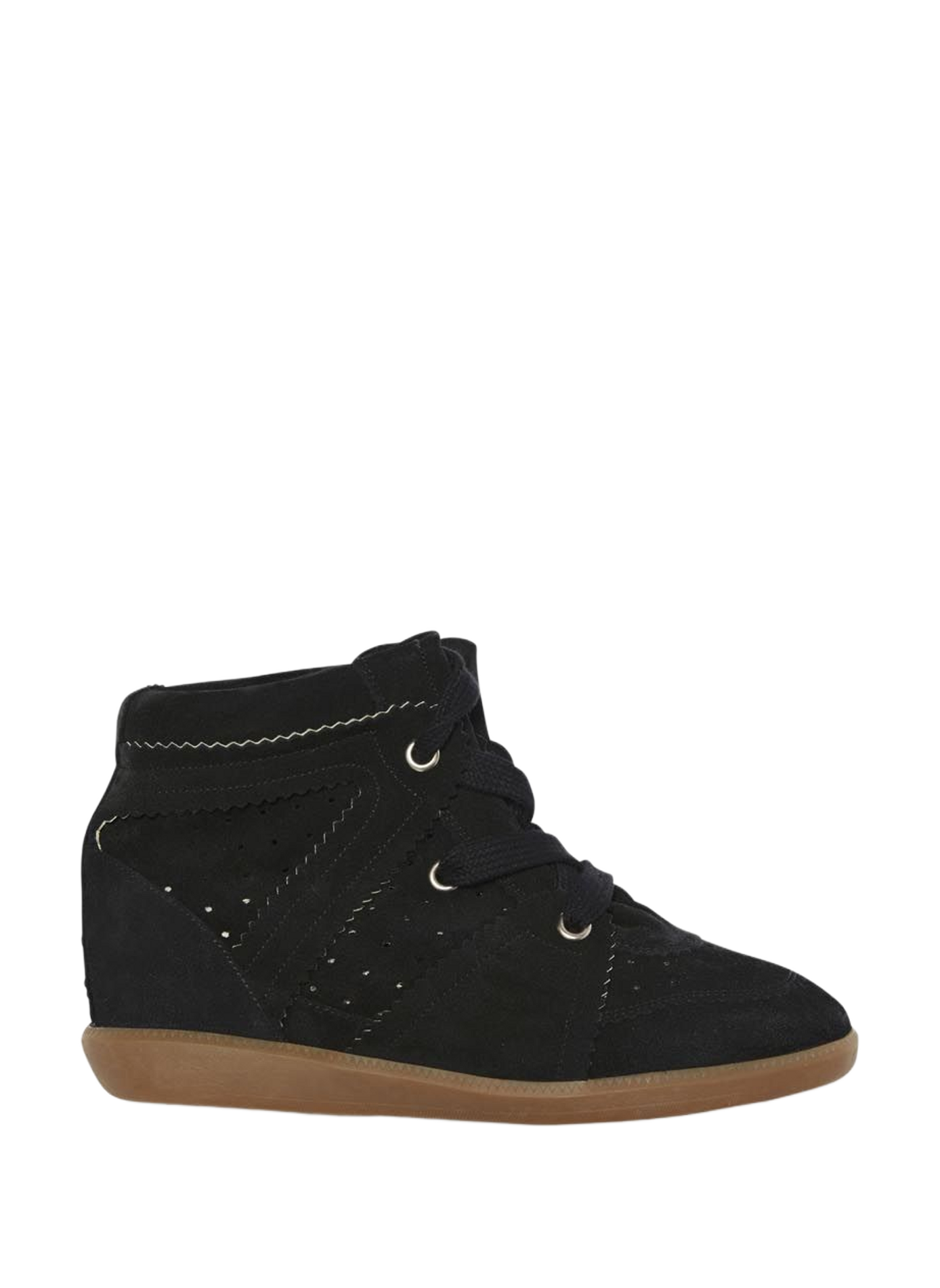 Bobby leather wedge sneakers ISABEL MARANT Black
