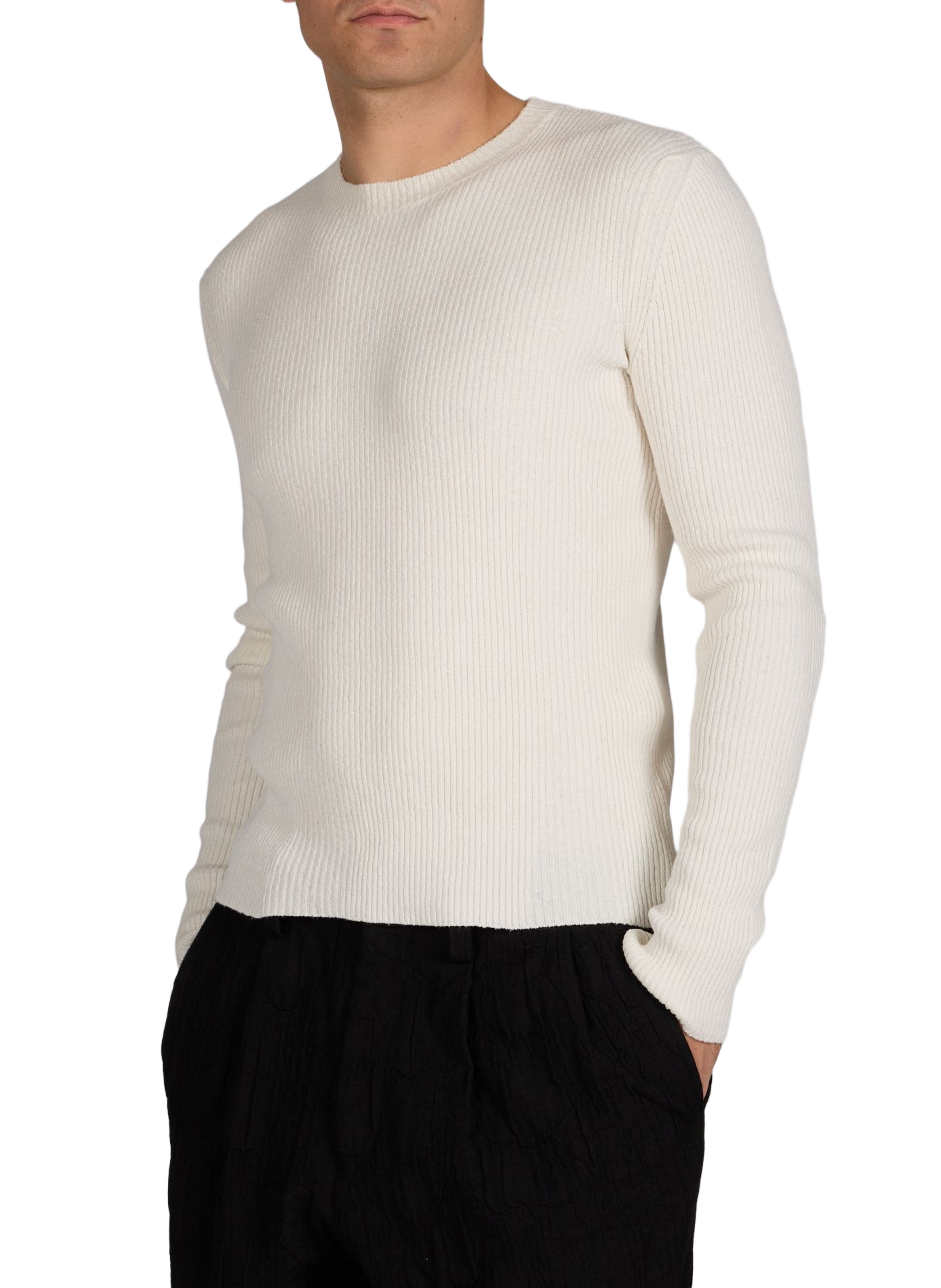 Pull ajusté en soie OUR LEGACY Beige