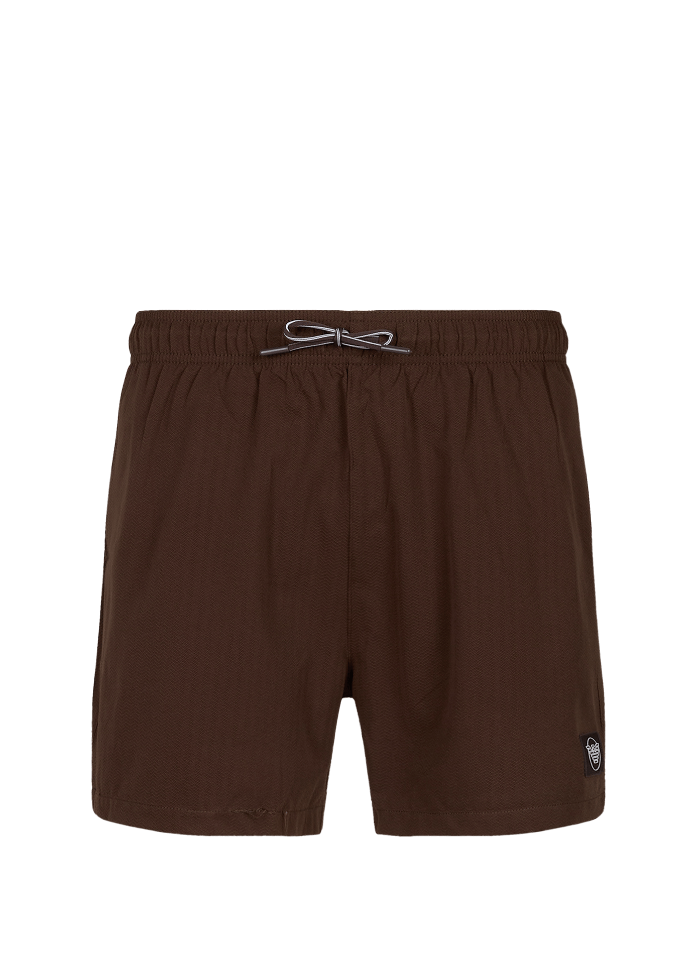 Short de bain texturé à écusson logo ARMANI Marron